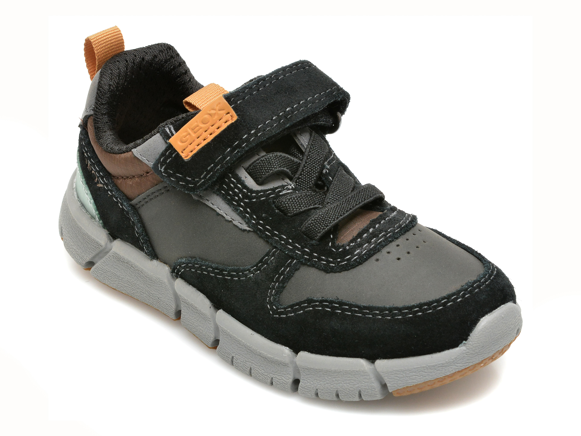 Pantofi sport GEOX negri, J169BC, din piele naturala Geox imagine reduceri
