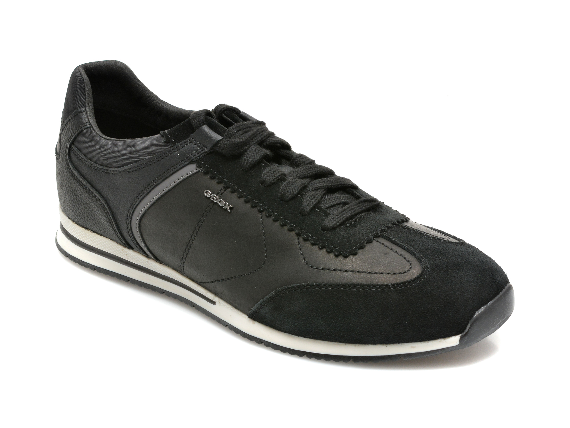 Pantofi sport GEOX negri, U15ATB, din piele naturala