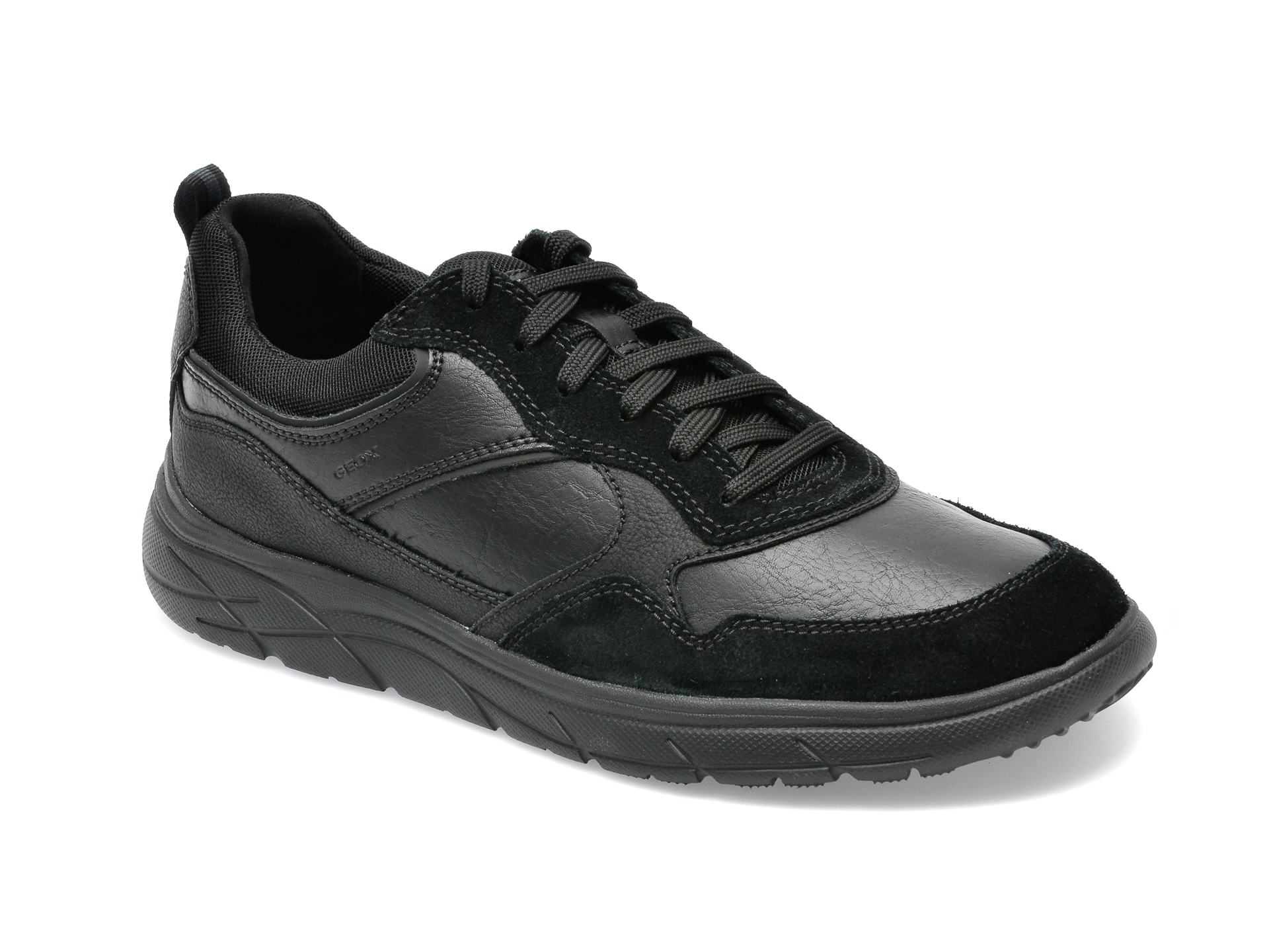 Pantofi sport GEOX negri, U26E1A, din piele naturala