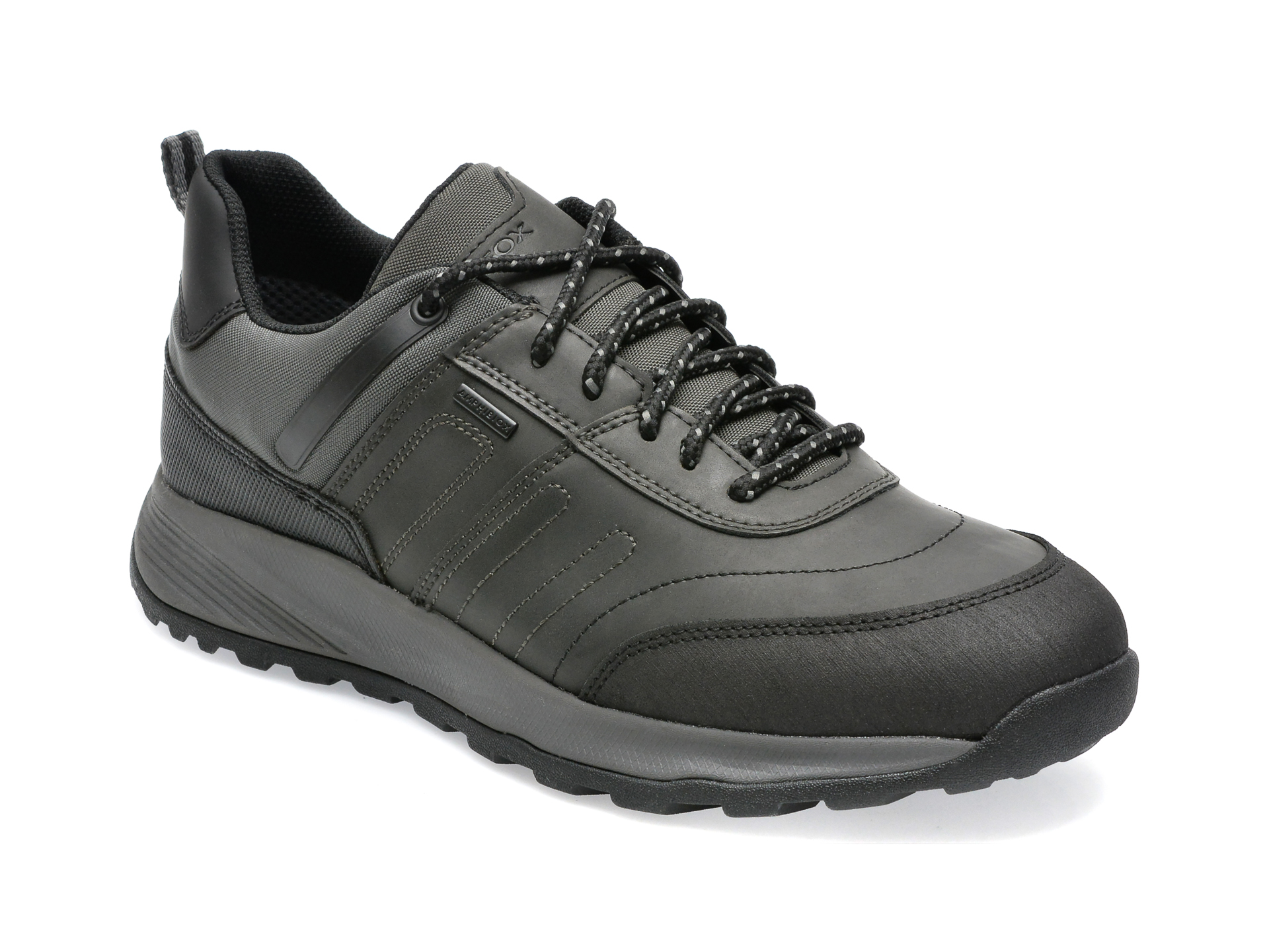 Pantofi sport GEOX negri, U26EZA, din material textil si piele ecologica