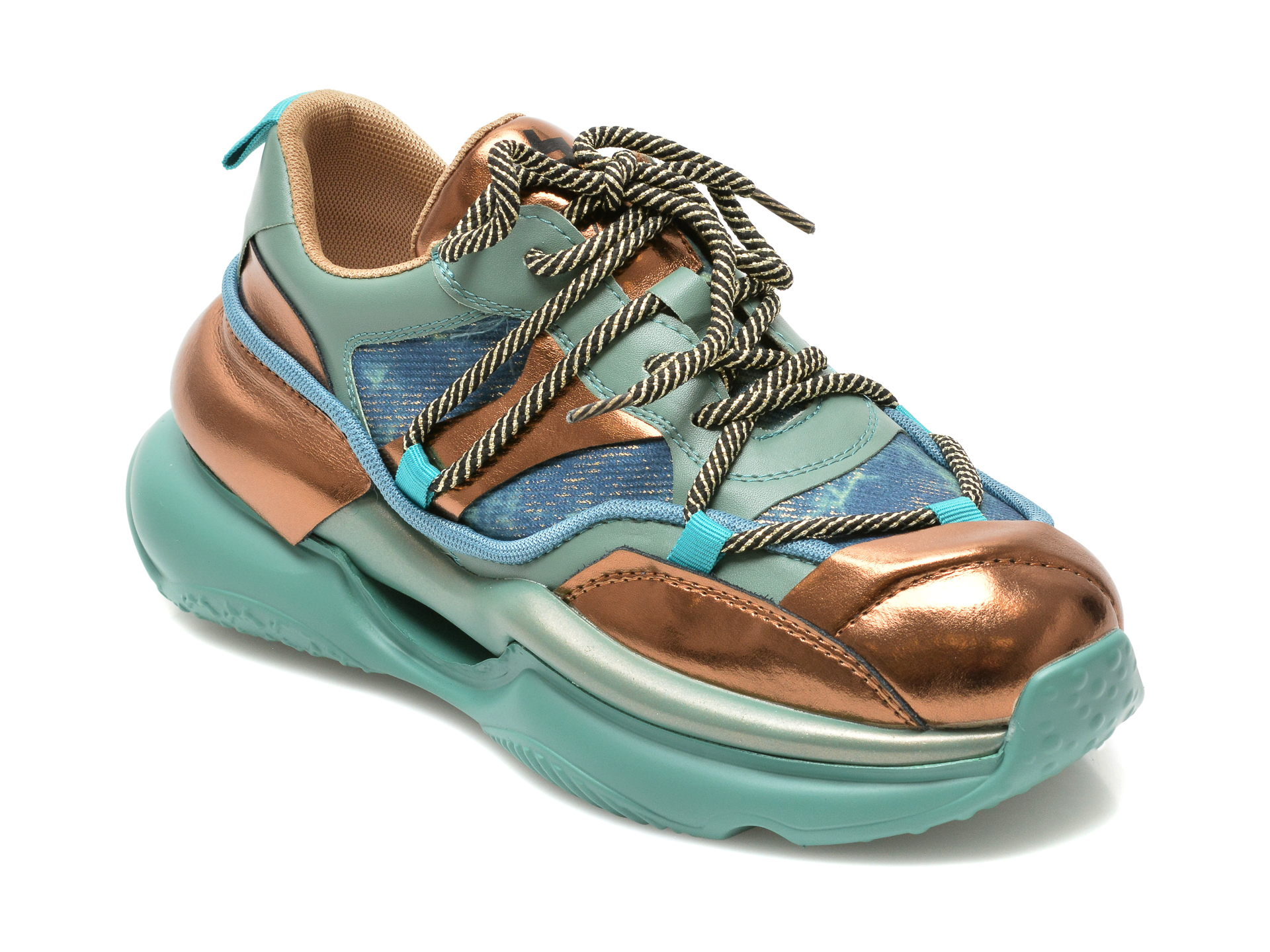 Pantofi sport GRYXX albastri, 209076, din material textil si piele naturala Gryxx imagine noua