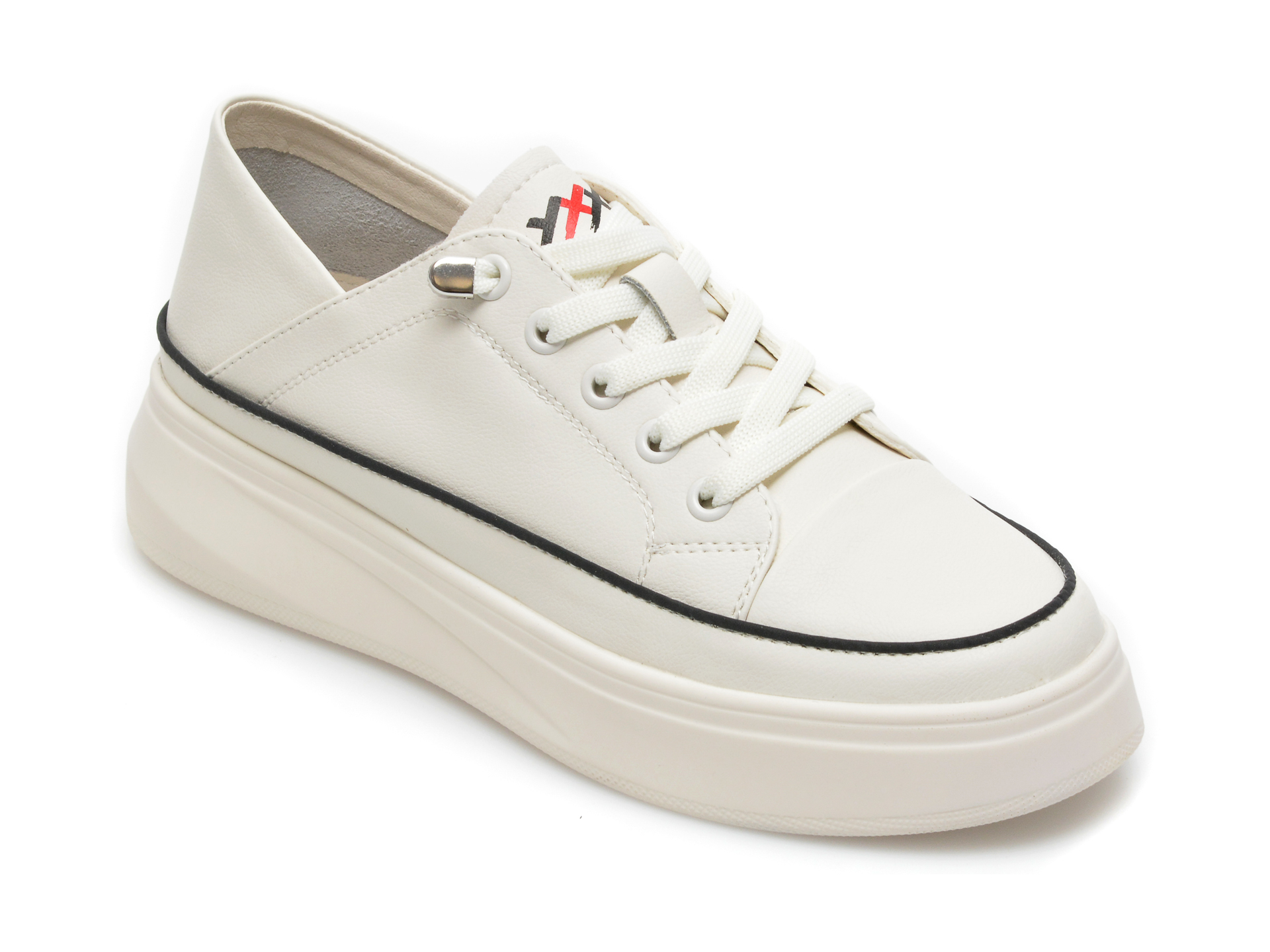 Pantofi sport GRYXX albi, 2071, din piele naturala