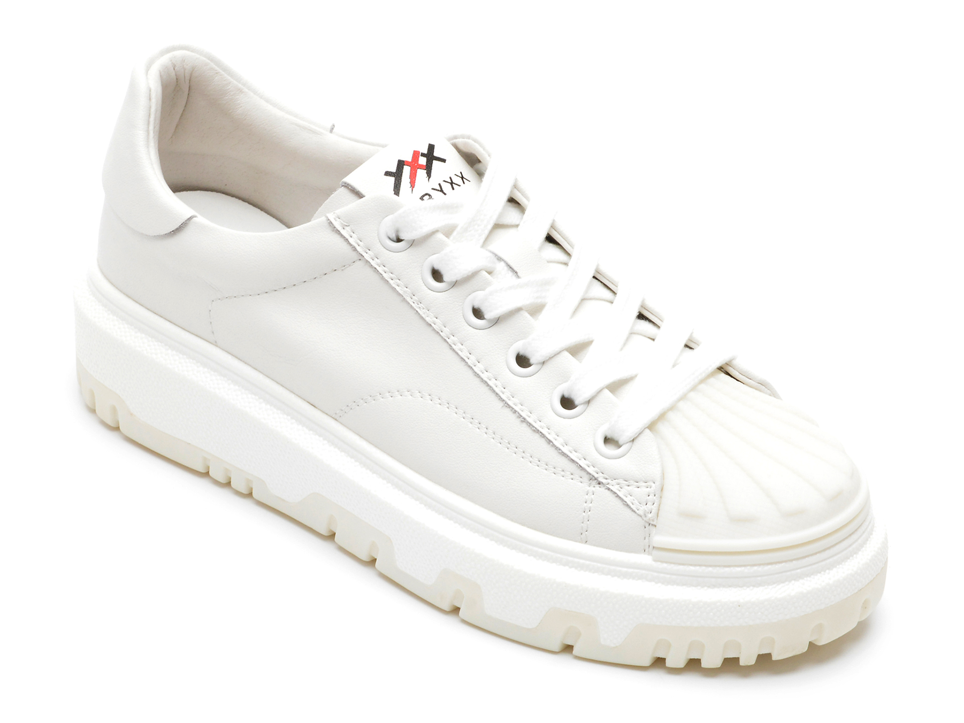 Pantofi sport GRYXX albi, 21308, din piele naturala