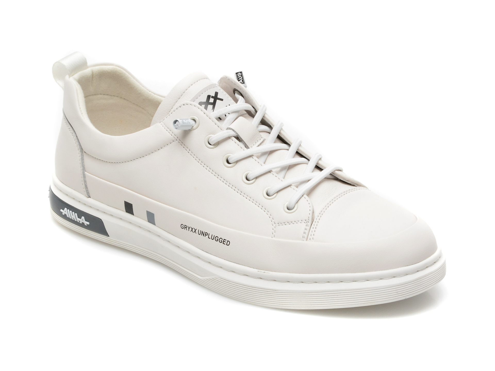 Pantofi sport GRYXX albi, 215223, din piele naturala