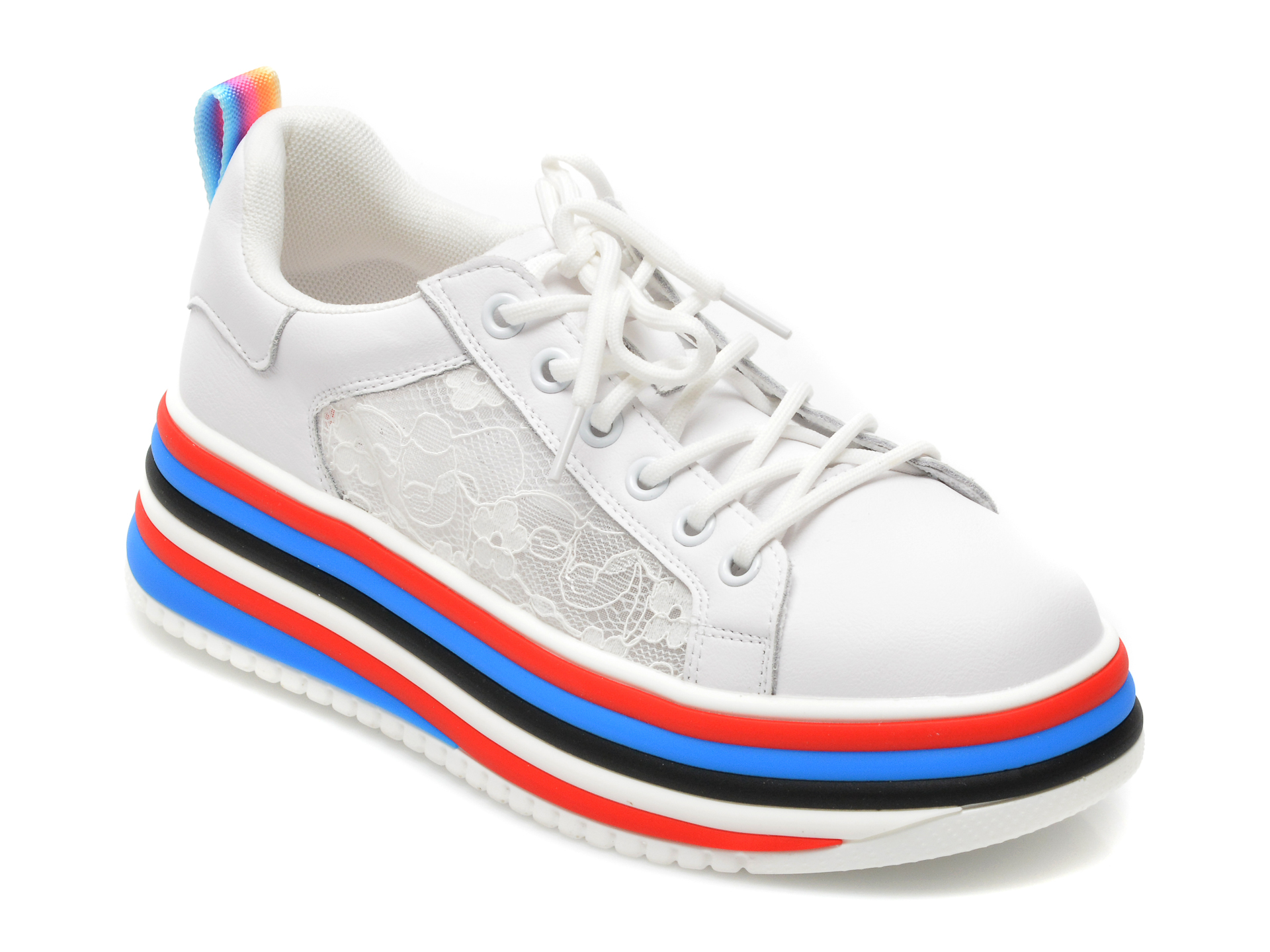 Pantofi sport GRYXX albi, 2160, din material textil si piele naturala