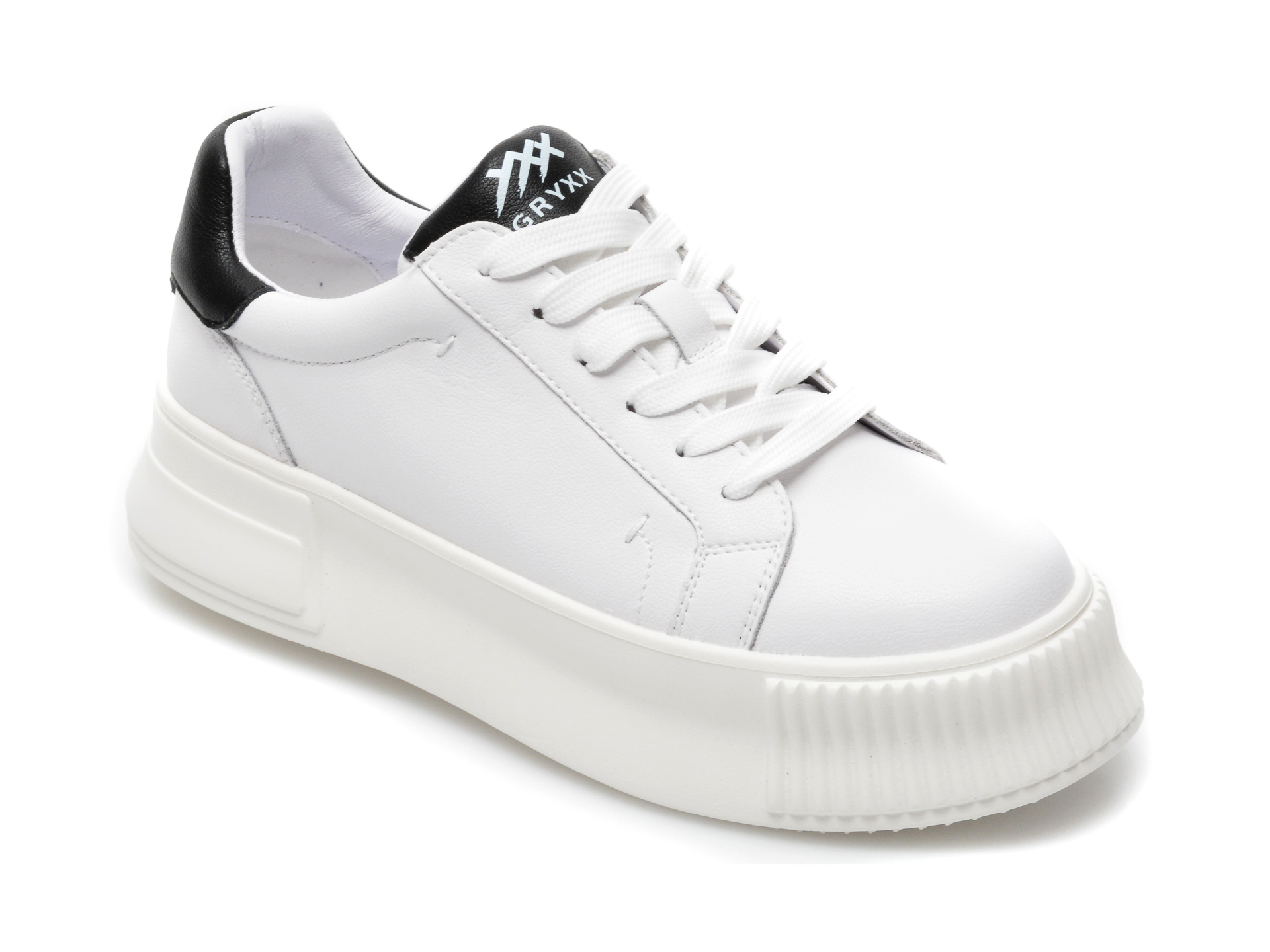 Pantofi sport GRYXX albi, 27373, din piele naturala