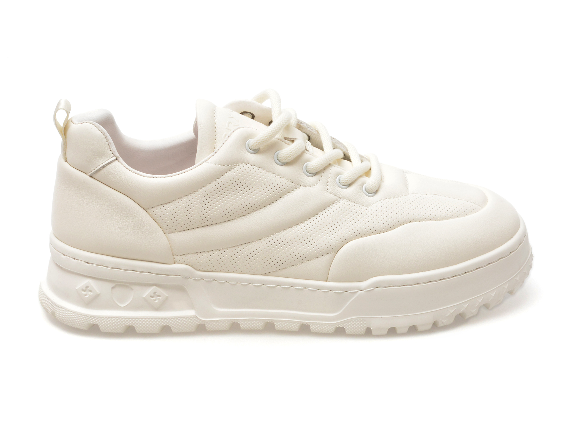 Pantofi sport GRYXX albi, 370911, din piele naturala