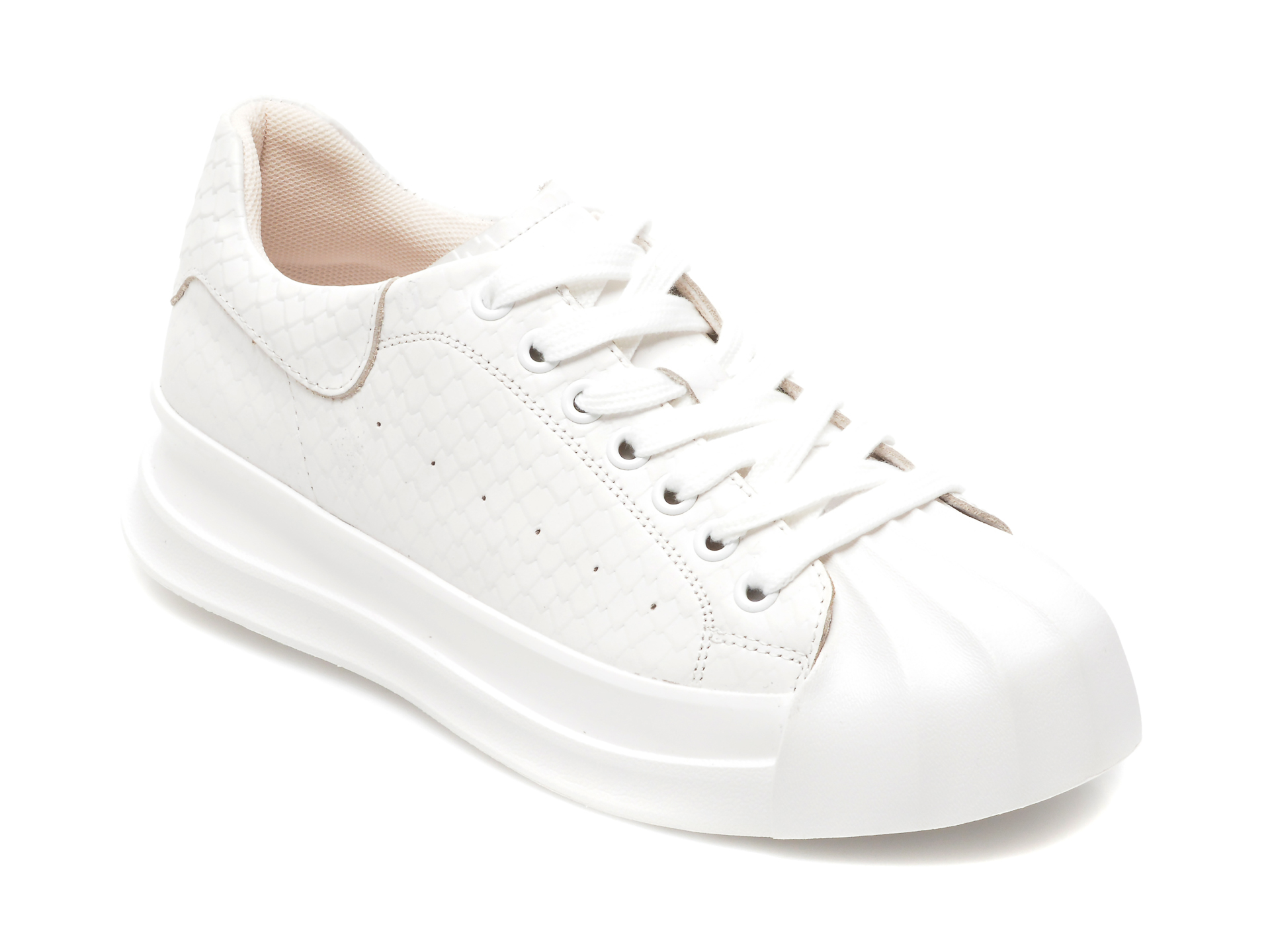Pantofi sport GRYXX albi, A1191, din piele naturala