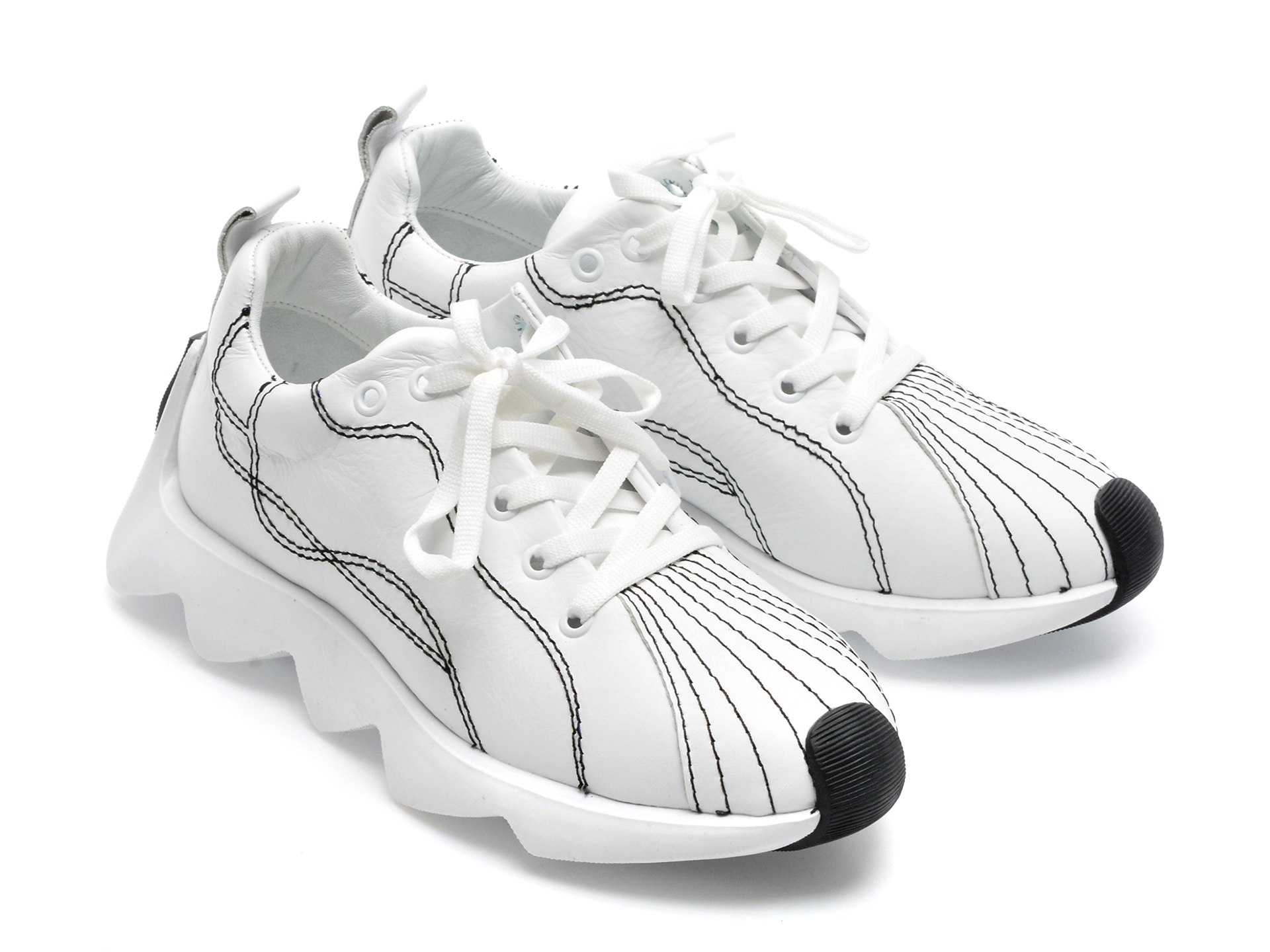 Poze Pantofi sport GRYXX albi, AD859, din piele naturala Tezyo