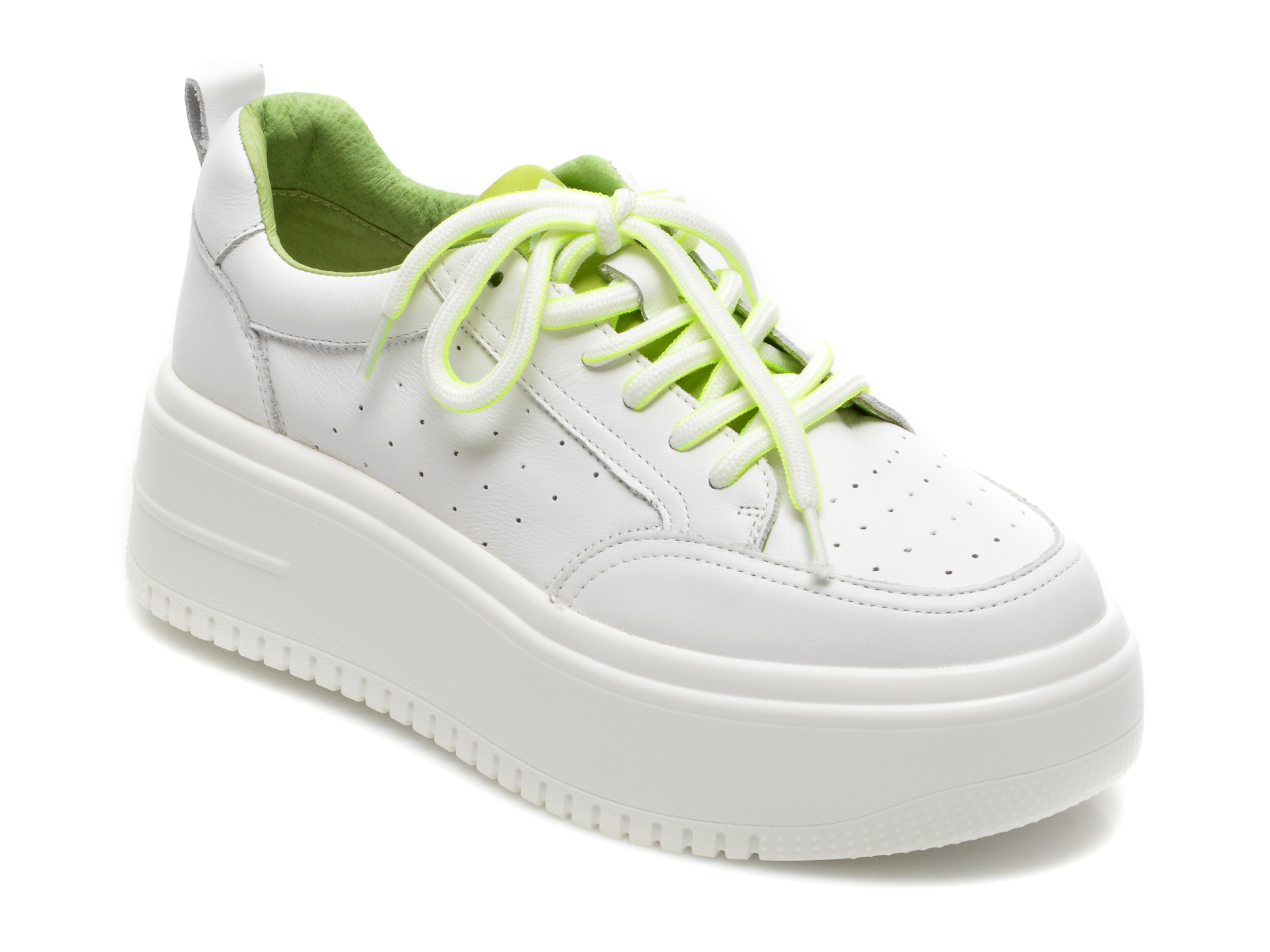 Pantofi sport GRYXX albi, B3161, din piele naturala Gryxx imagine noua