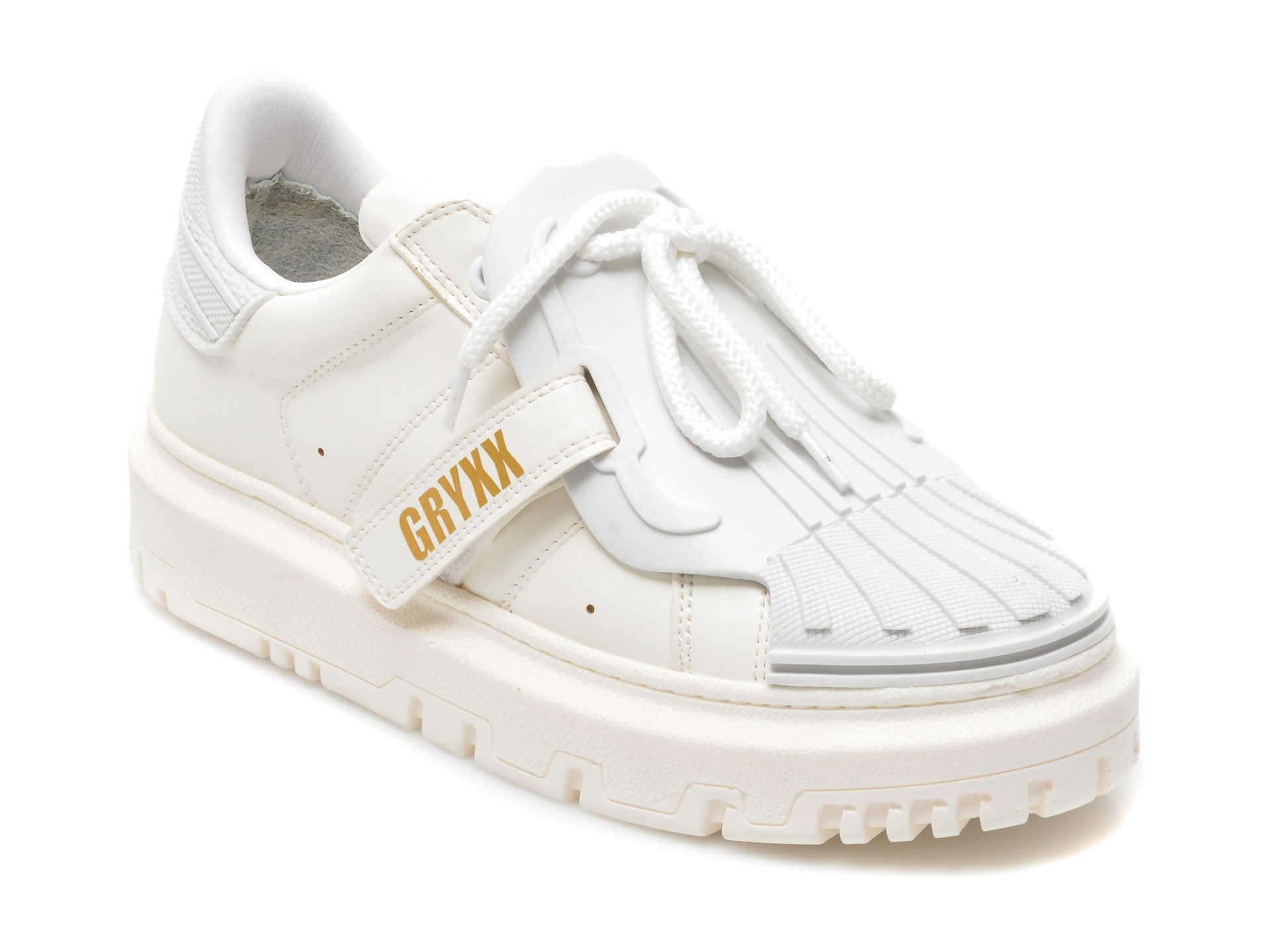 Pantofi sport GRYXX albi, MO1602, din piele ecologica Gryxx imagine noua