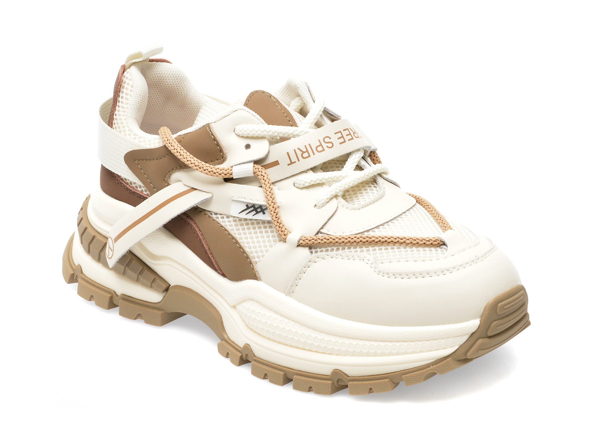 Pantofi sport GRYXX bej, 267059, din piele naturala si material textil