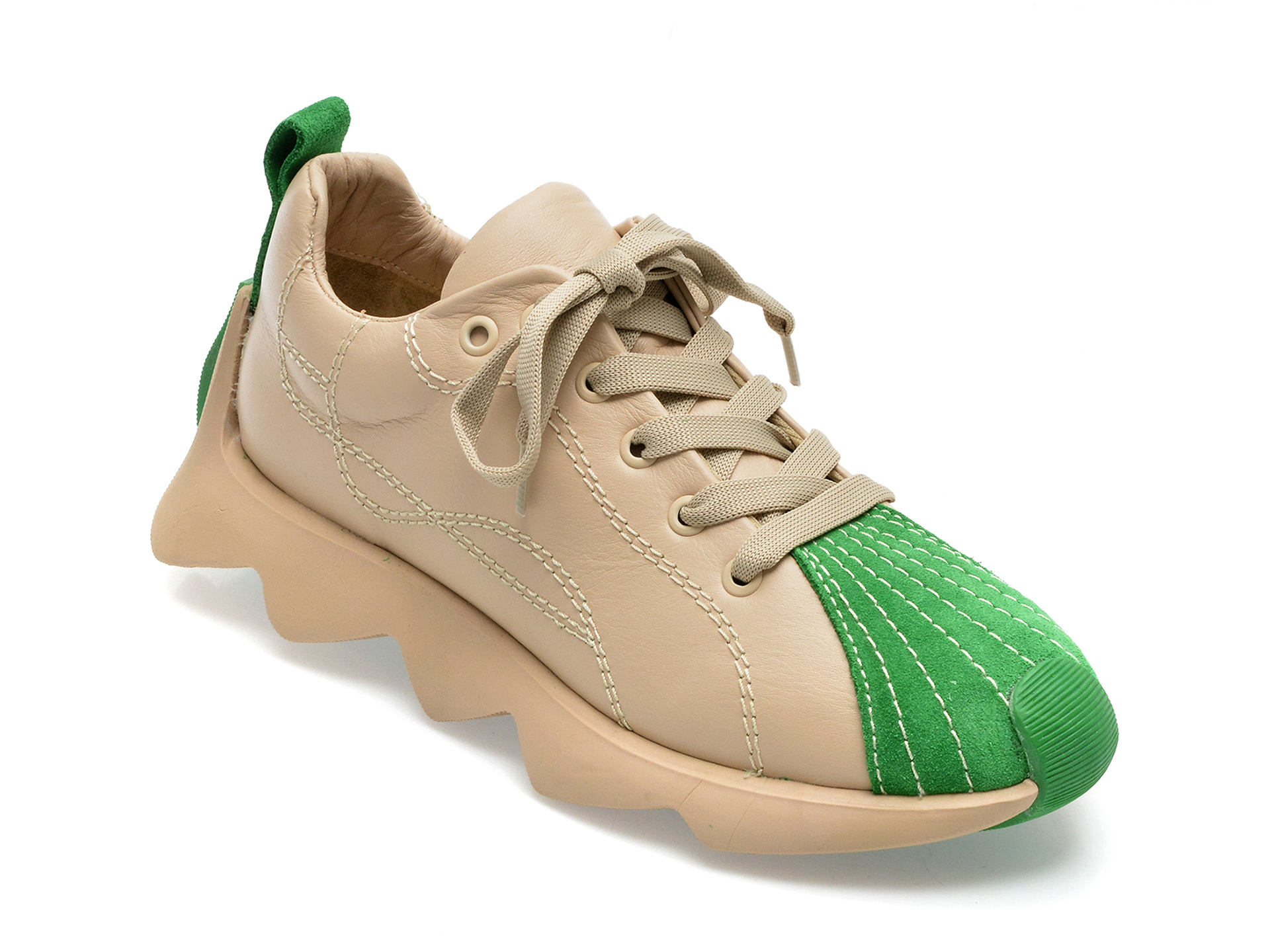 Pantofi sport GRYXX bej, AD859, din piele naturala