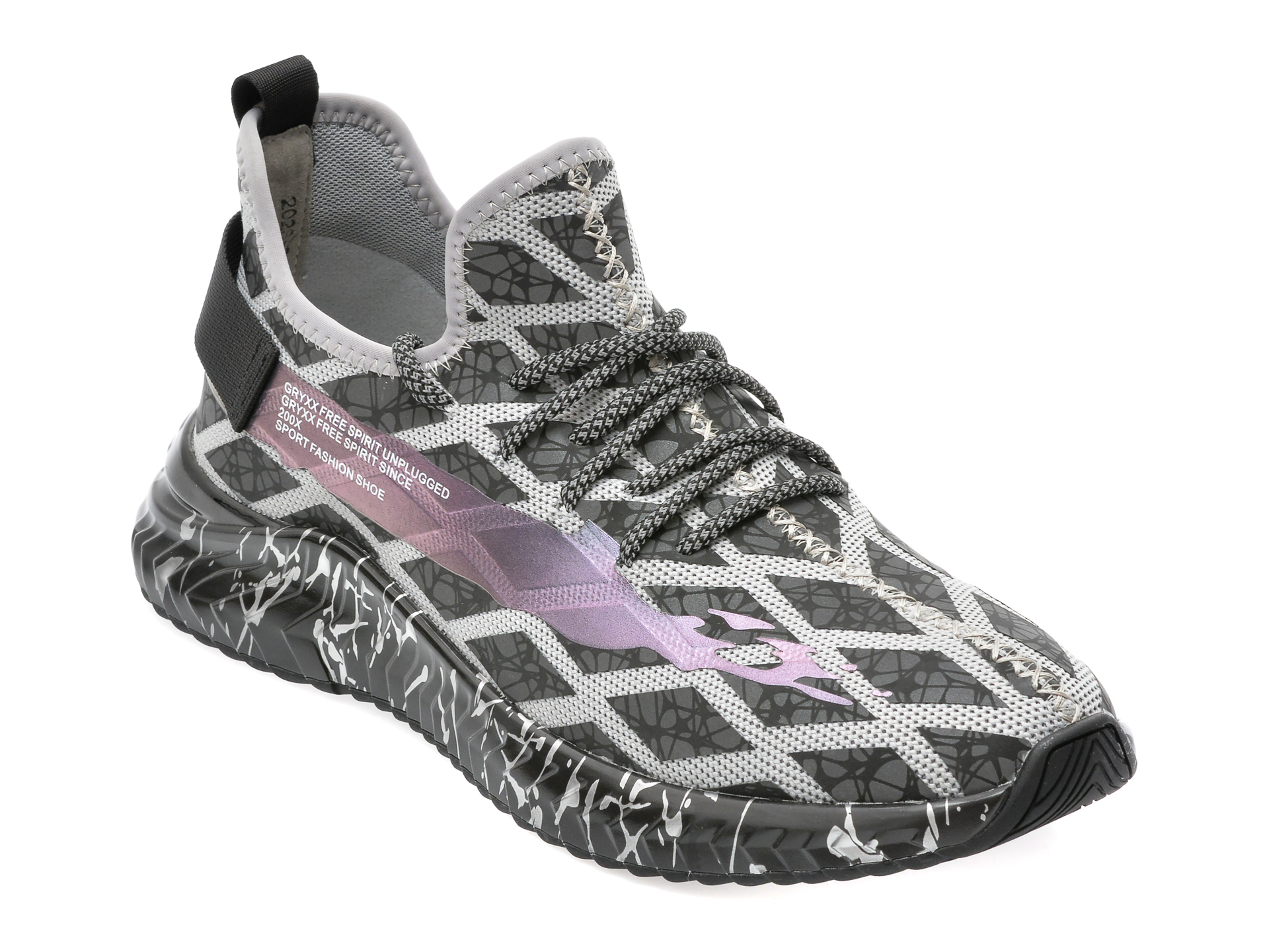 Pantofi sport GRYXX gri, 2023, din material textil