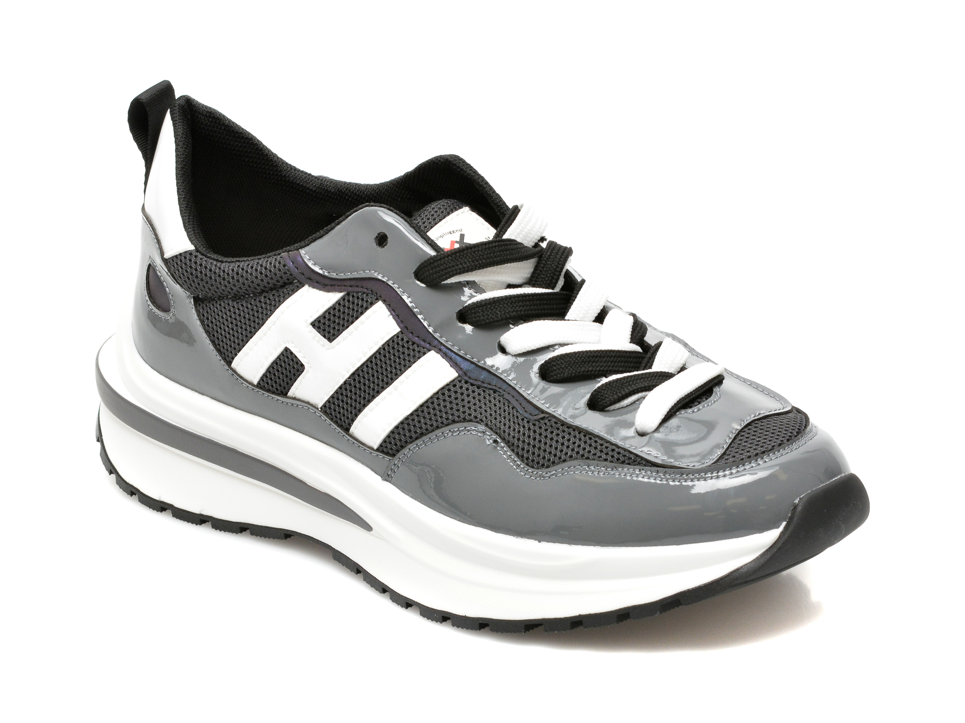 Pantofi sport GRYXX gri, 21A55, din material textil si piele naturala