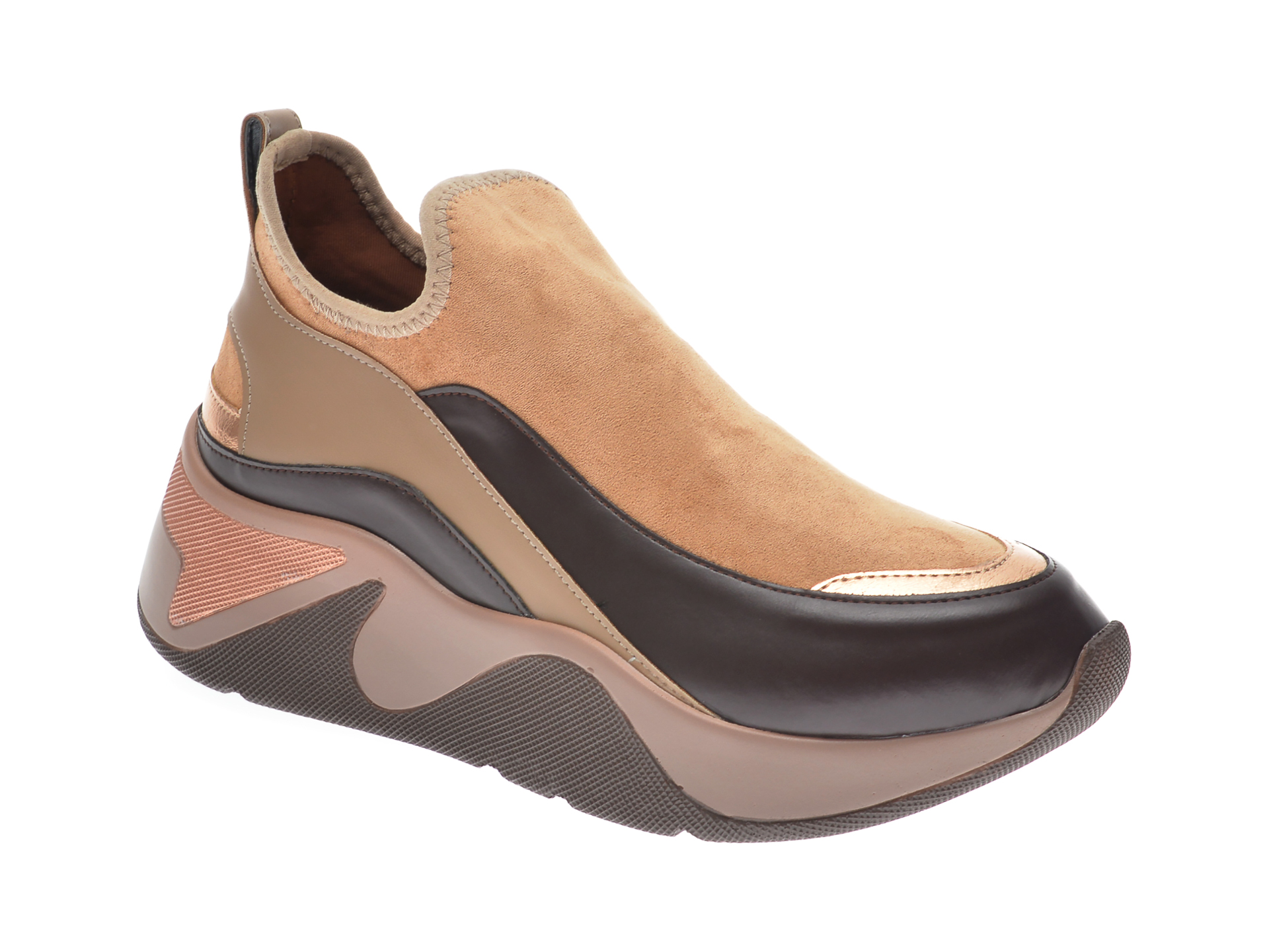 Pantofi sport GRYXX maro, MK115, din piele ecologica