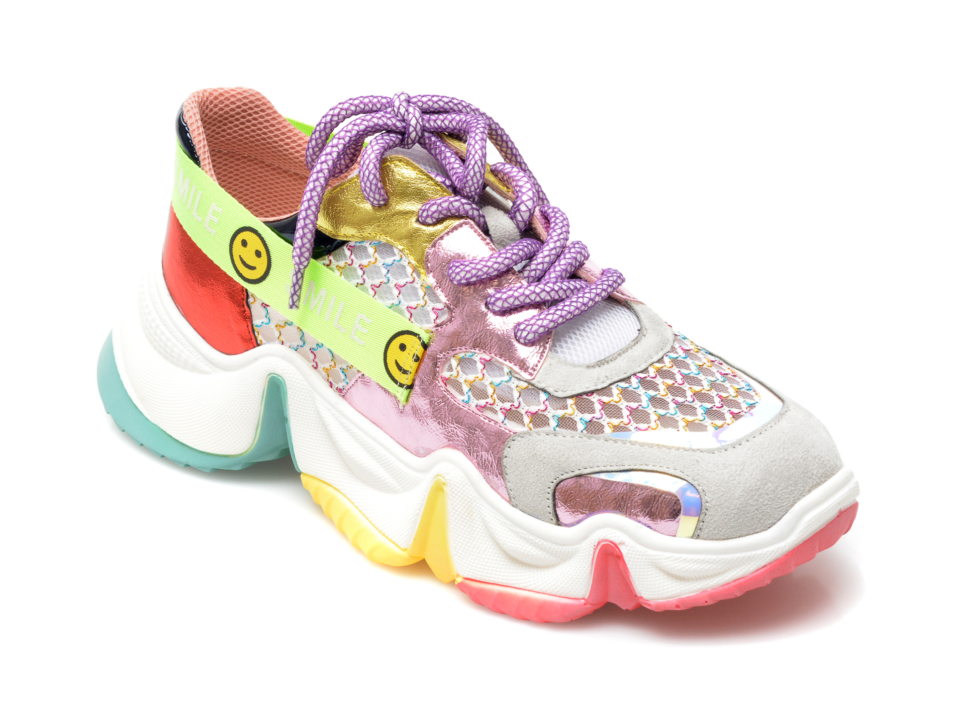 Pantofi sport GRYXX multicolori, MO1533, din material textil si piele ecologica