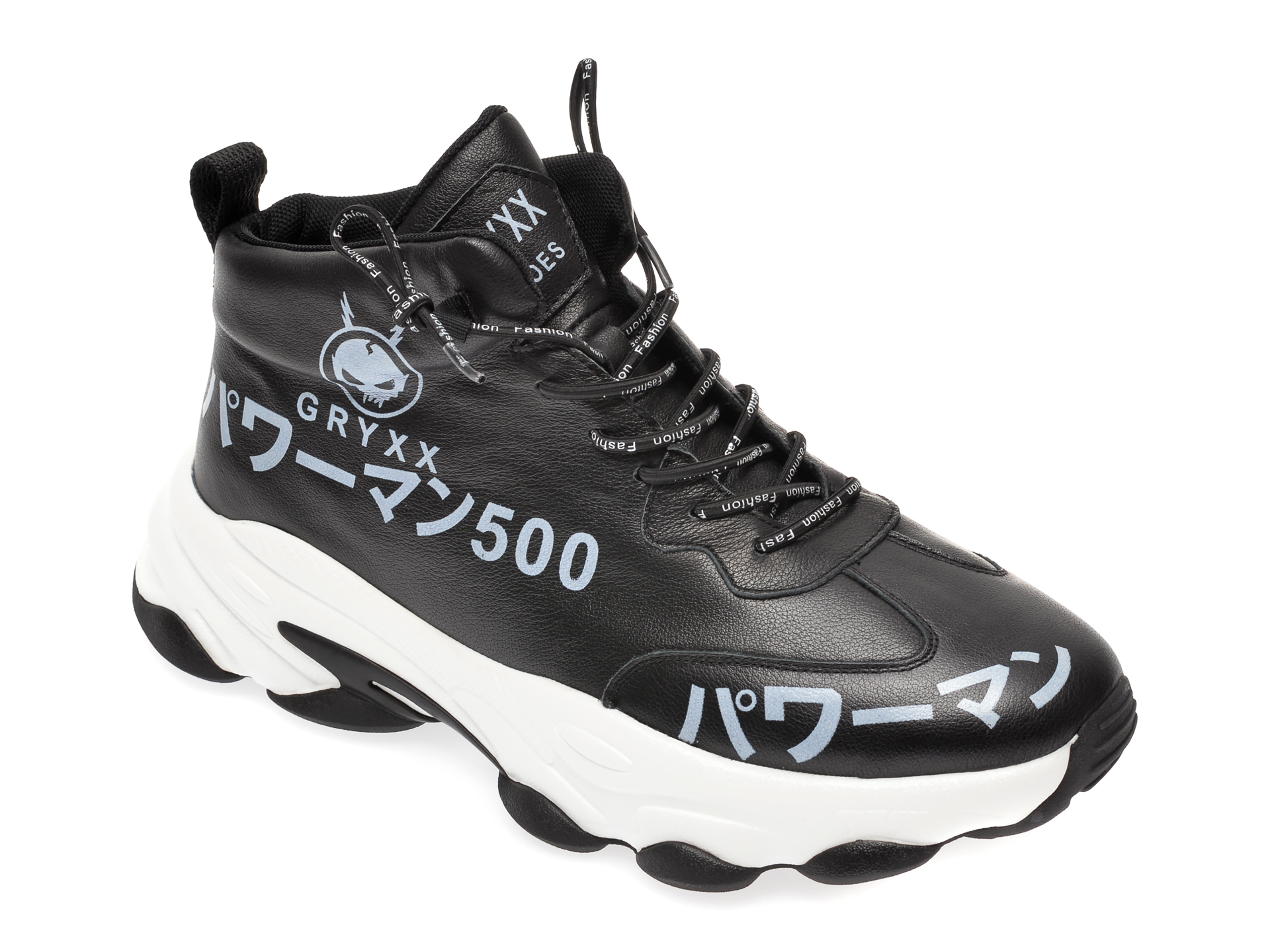 Pantofi sport GRYXX negri, 21076, din piele naturala