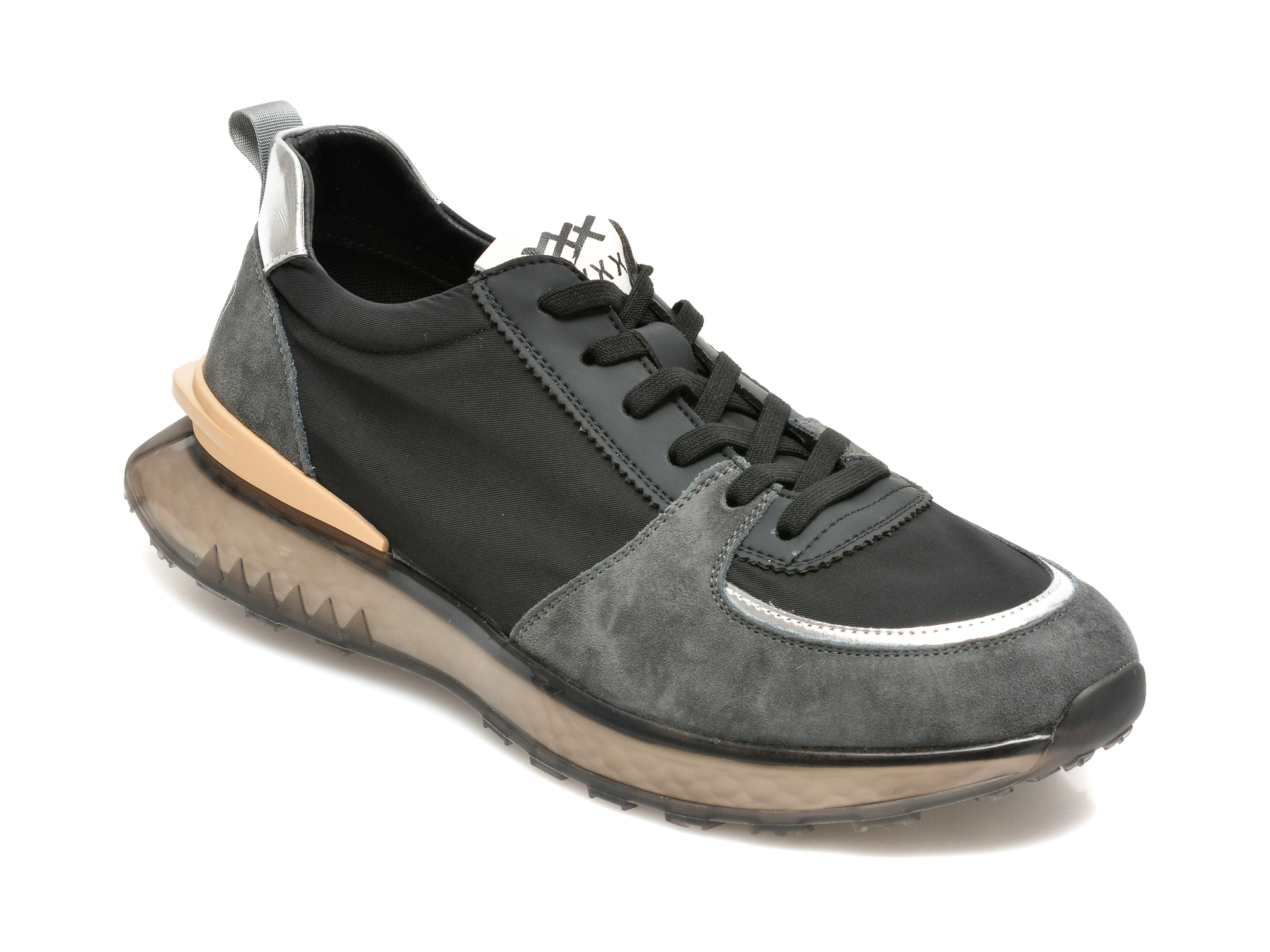 Pantofi sport GRYXX negri, 213331, din material textil si piele naturala