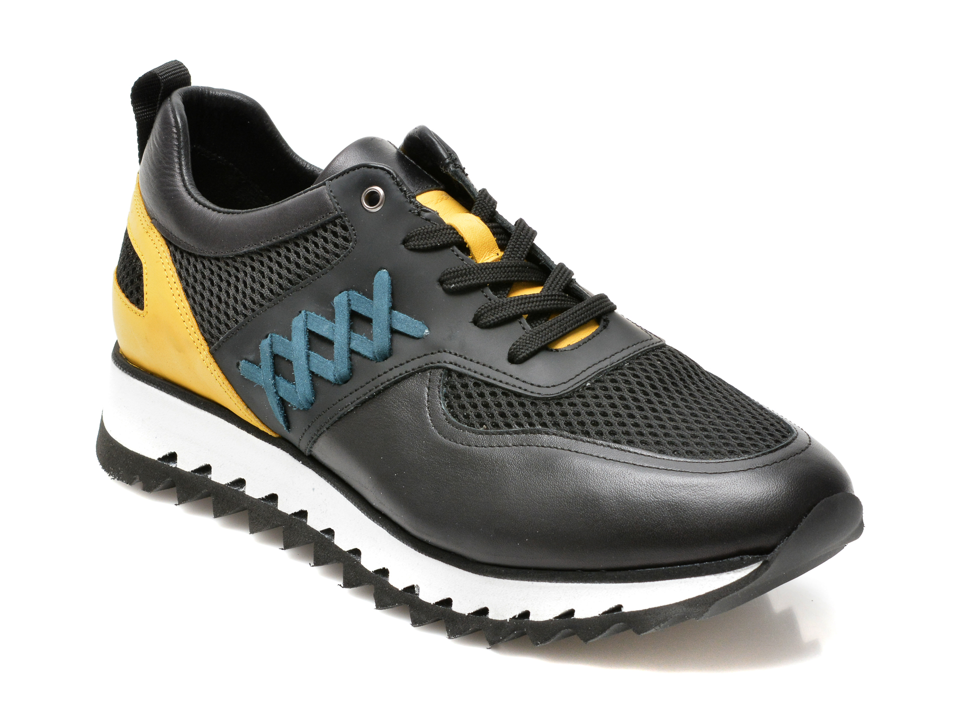 Pantofi sport GRYXX negri, 253251, din material textil si piele naturala GRYXX imagine reduceri