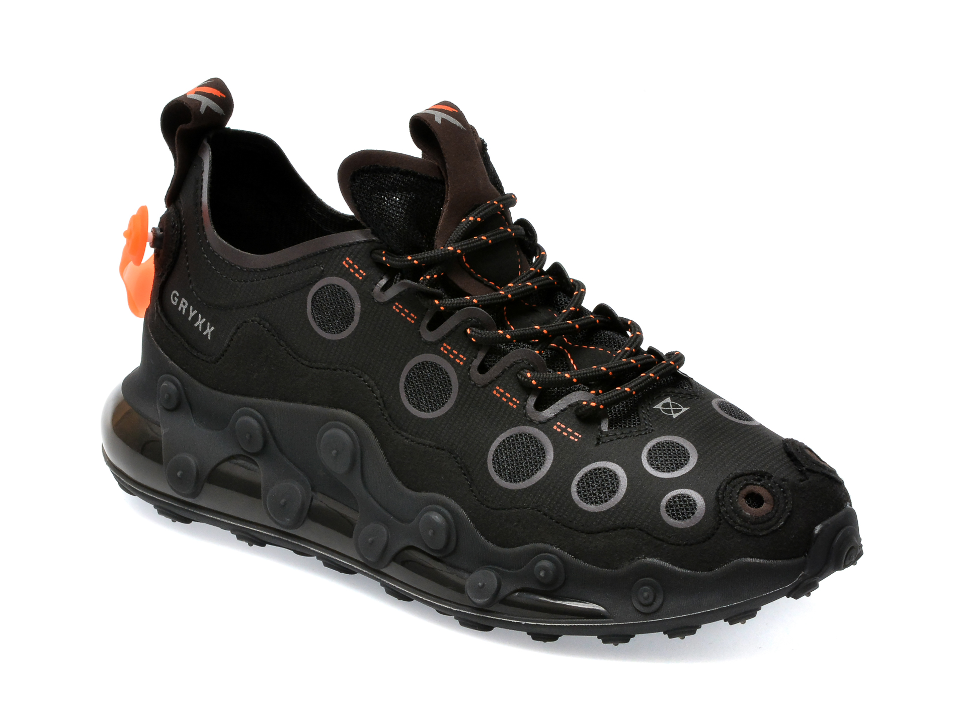 Pantofi sport GRYXX negri, 7209, din material textil Gryxx