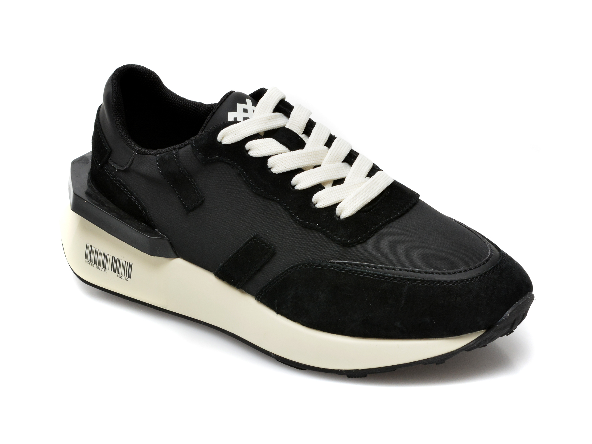 Pantofi sport GRYXX negri, A26102, din material textil si piele naturala