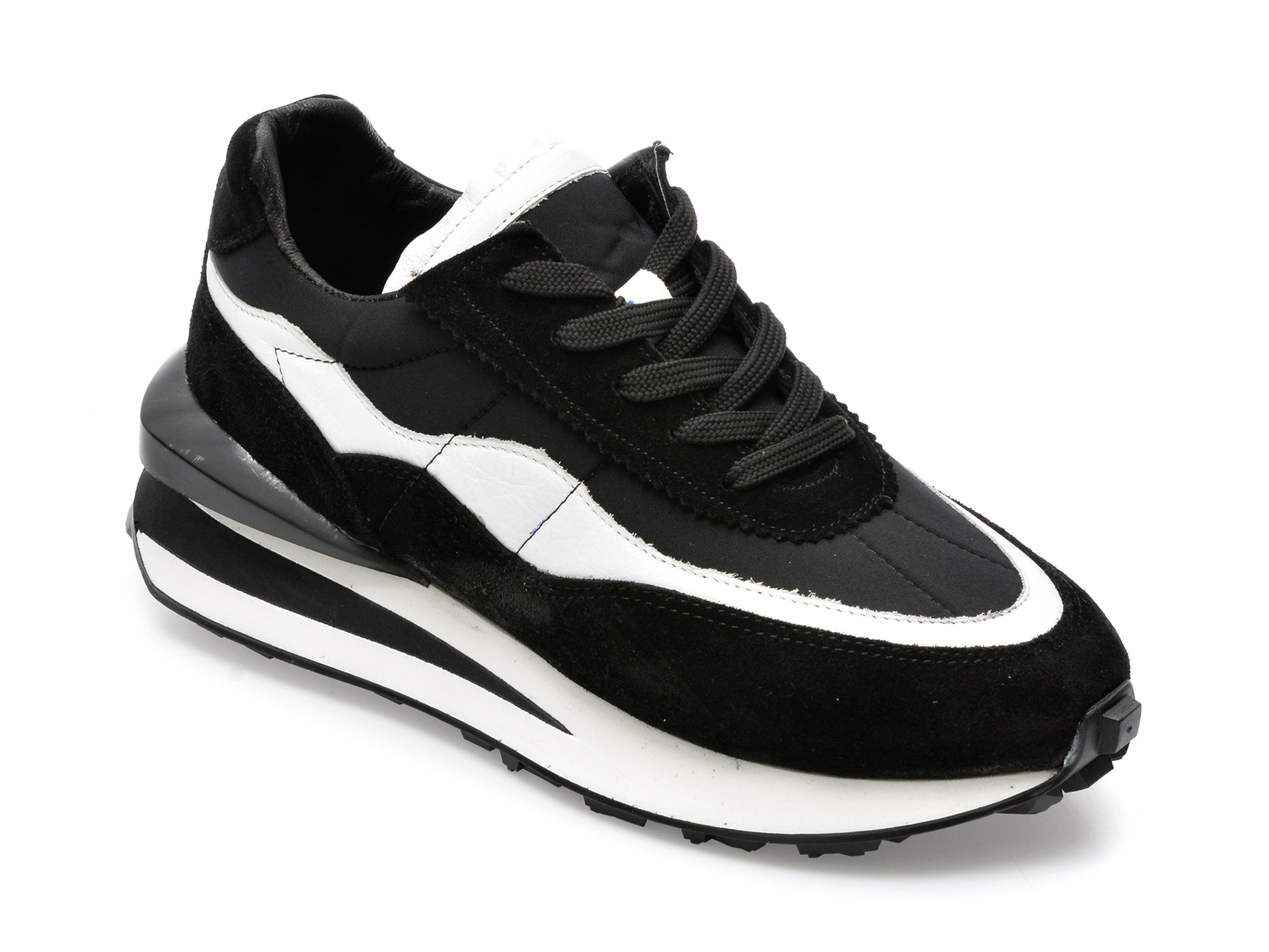 Pantofi sport GRYXX negri, AD77, din material textil si piele naturala /femei/pantofi imagine noua