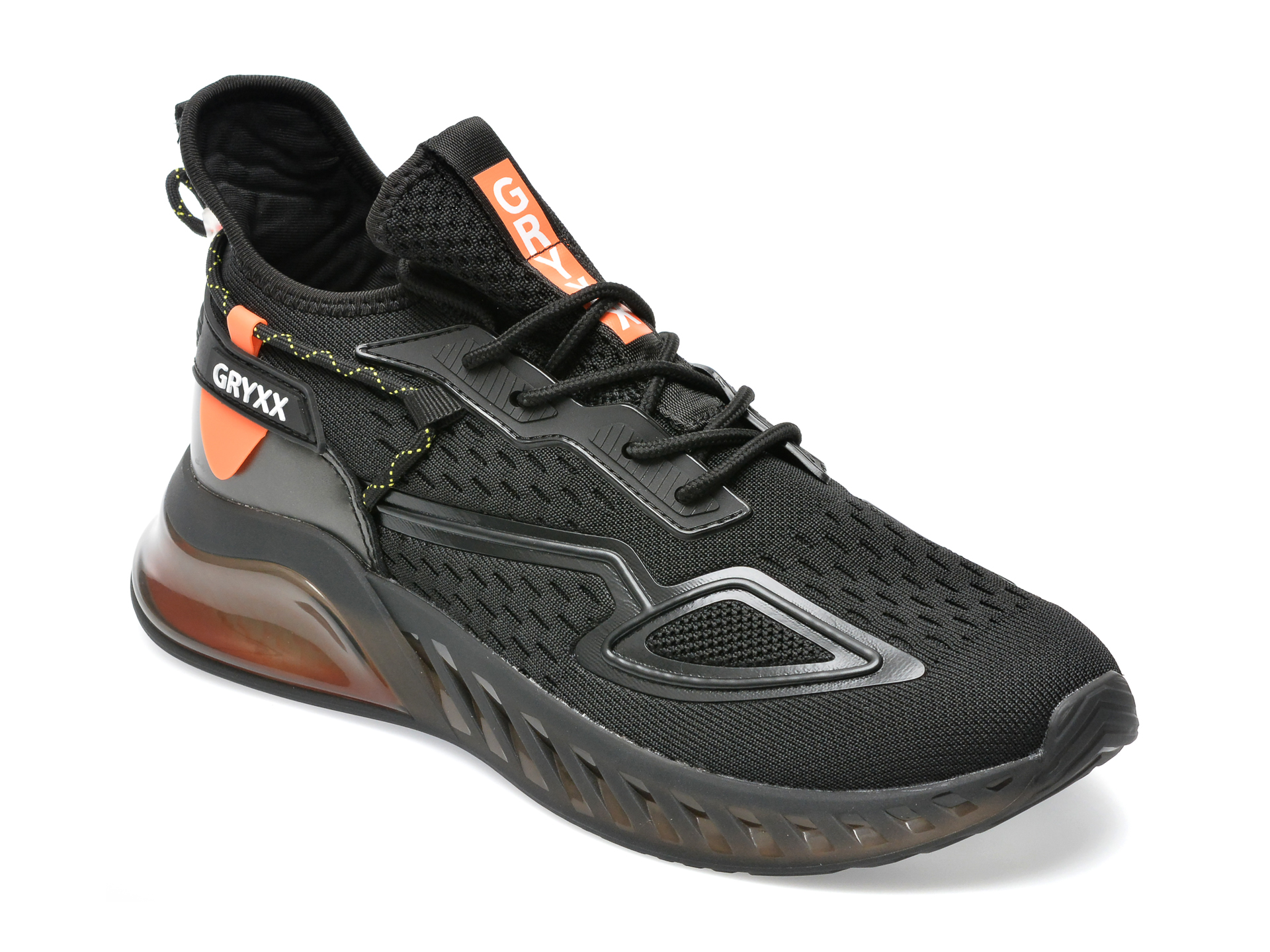 Pantofi sport GRYXX negri, GRN20009, din material textil