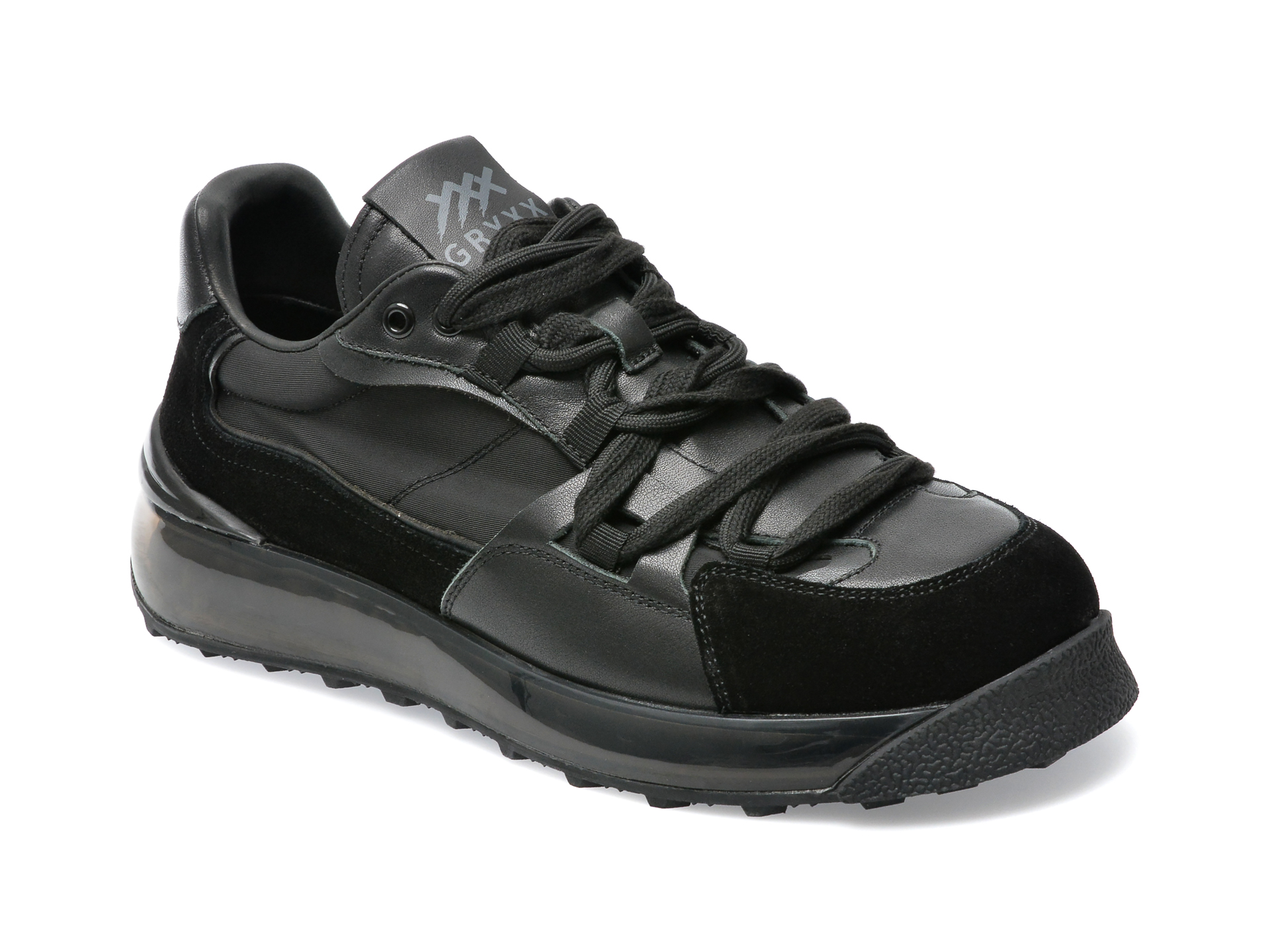 Pantofi sport GRYXX negri, LN169, din piele naturala