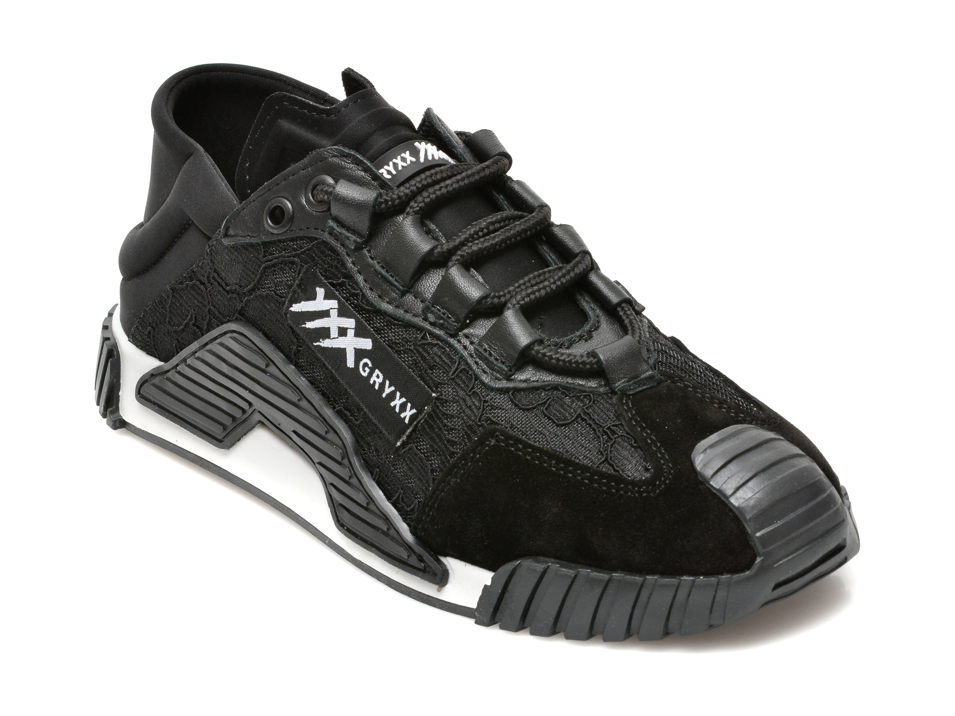 Pantofi sport GRYXX negri, MK1191, din material textil