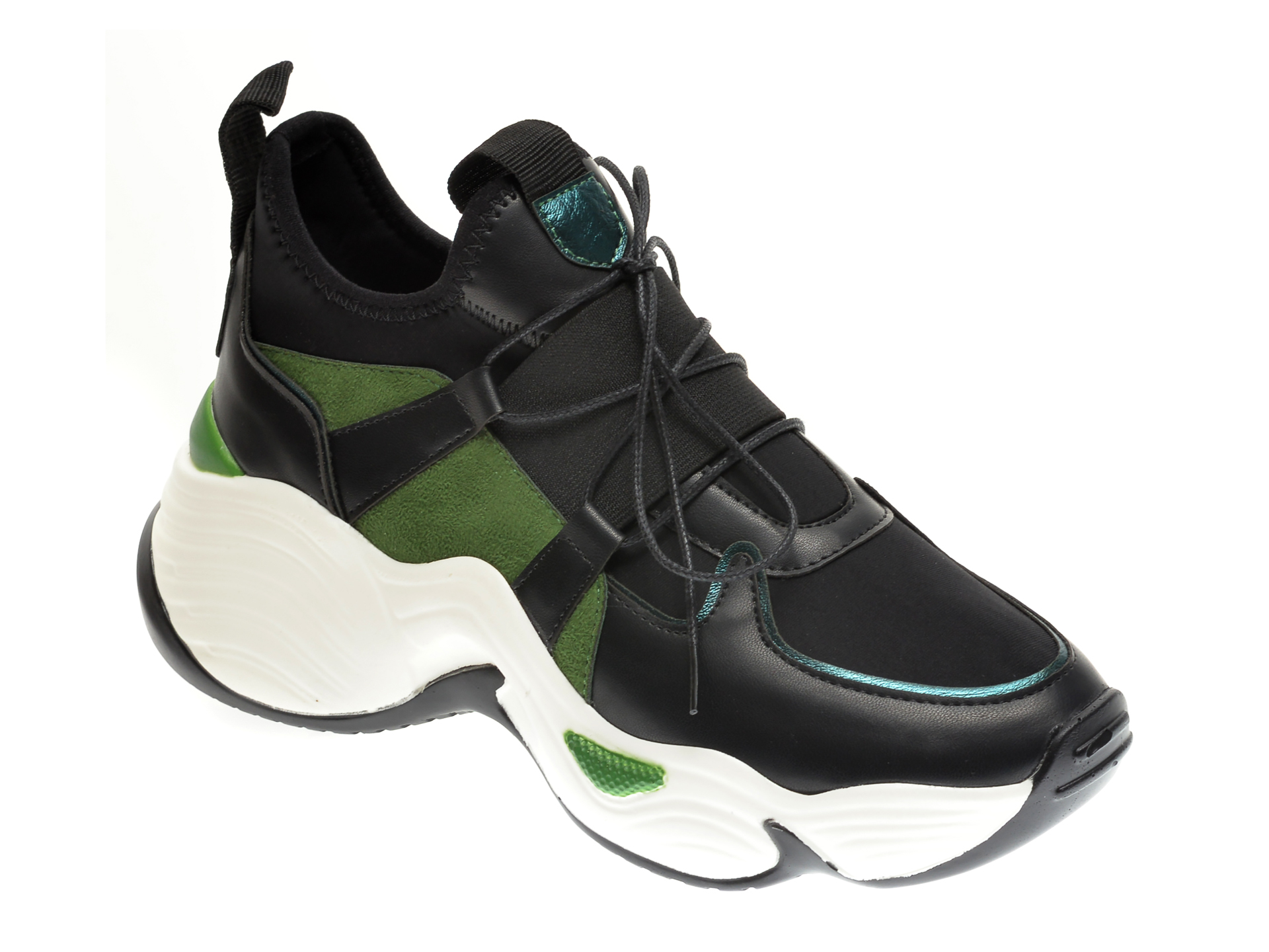 Pantofi sport GRYXX negri, MO13451, din material textil si piele ecologica