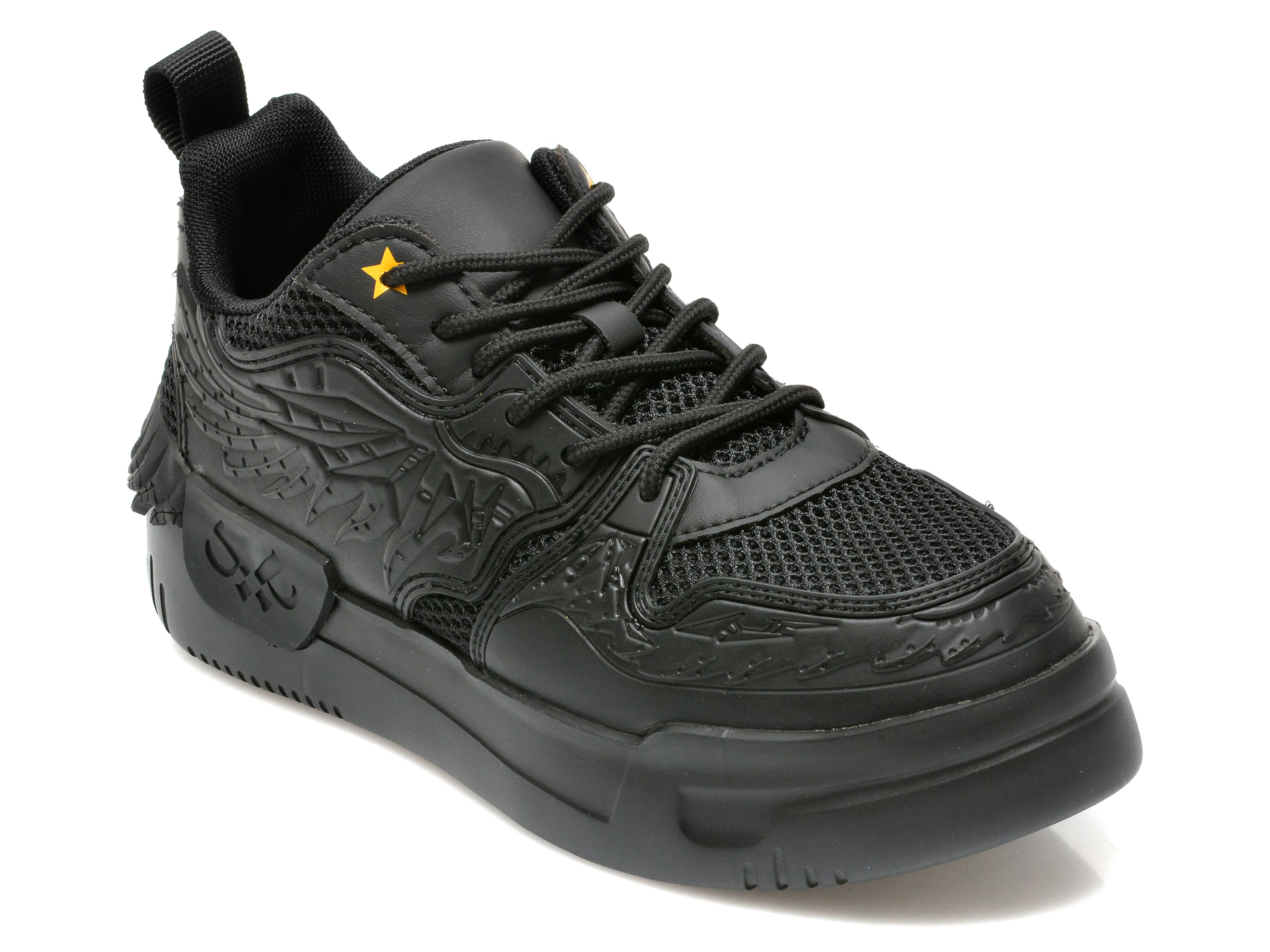 Pantofi sport GRYXX negri, PM6562L, din material textil si piele ecologica Gryxx imagine noua