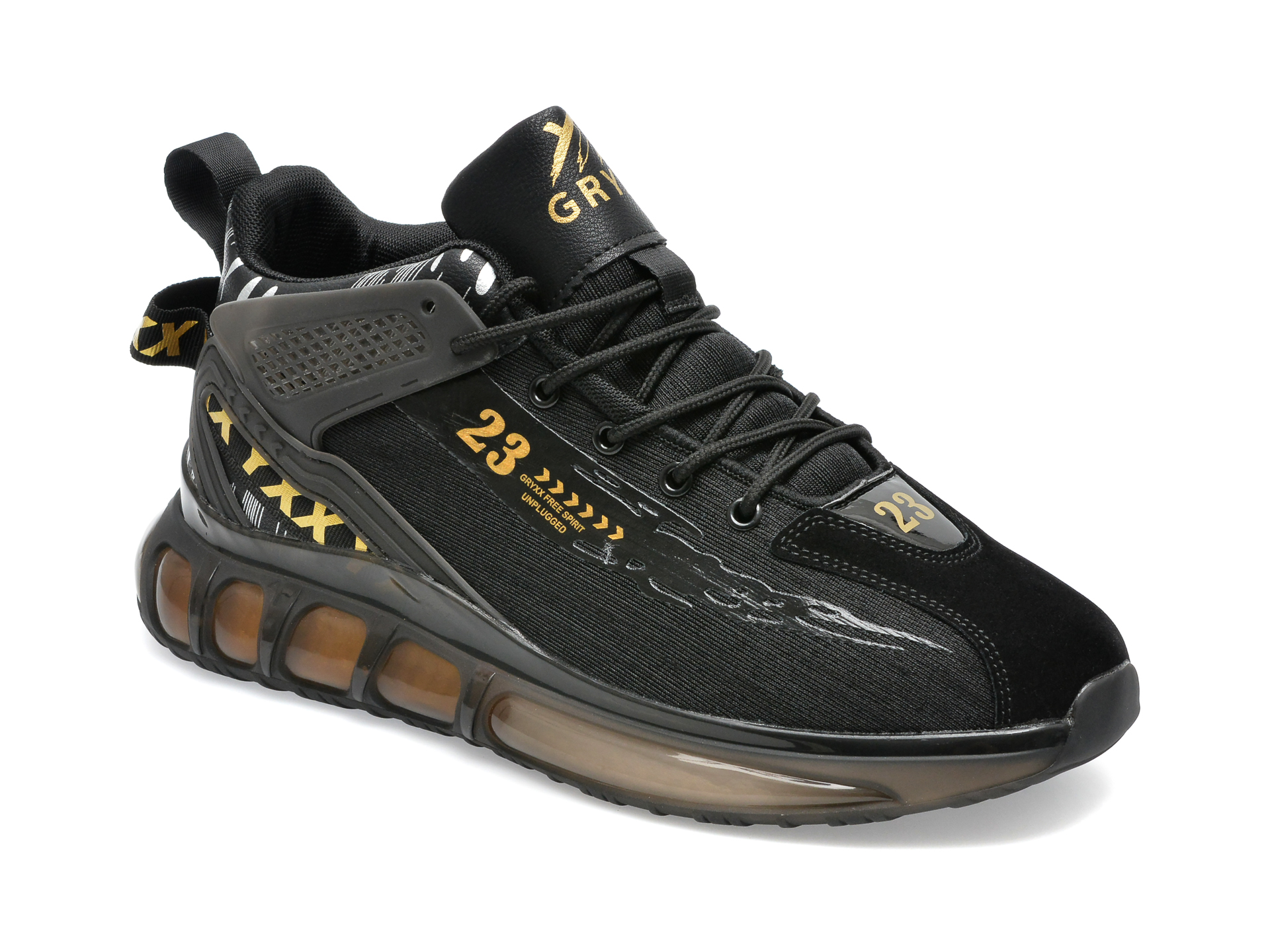 Pantofi sport GRYXX negri, RL210519, din material textil