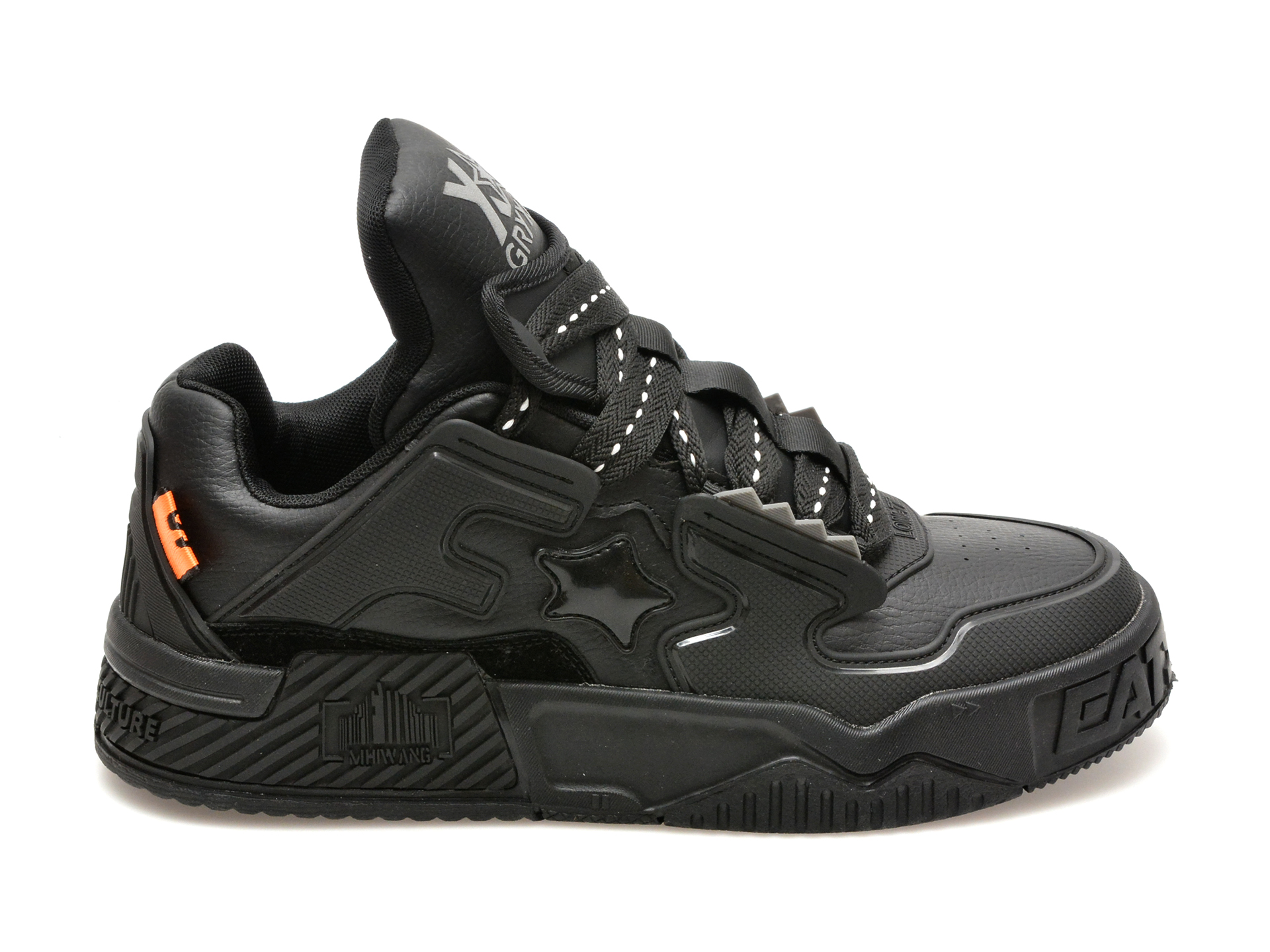 Pantofi sport GRYXX negri, S7201, din piele ecologica