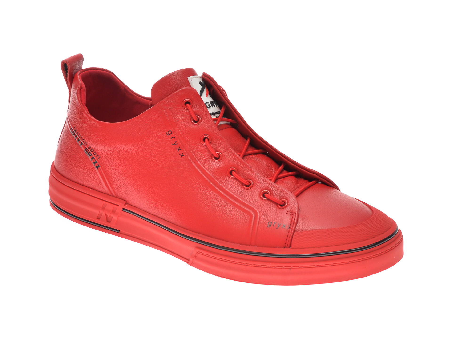 Pantofi sport GRYXX rosii, 208262, din piele naturala