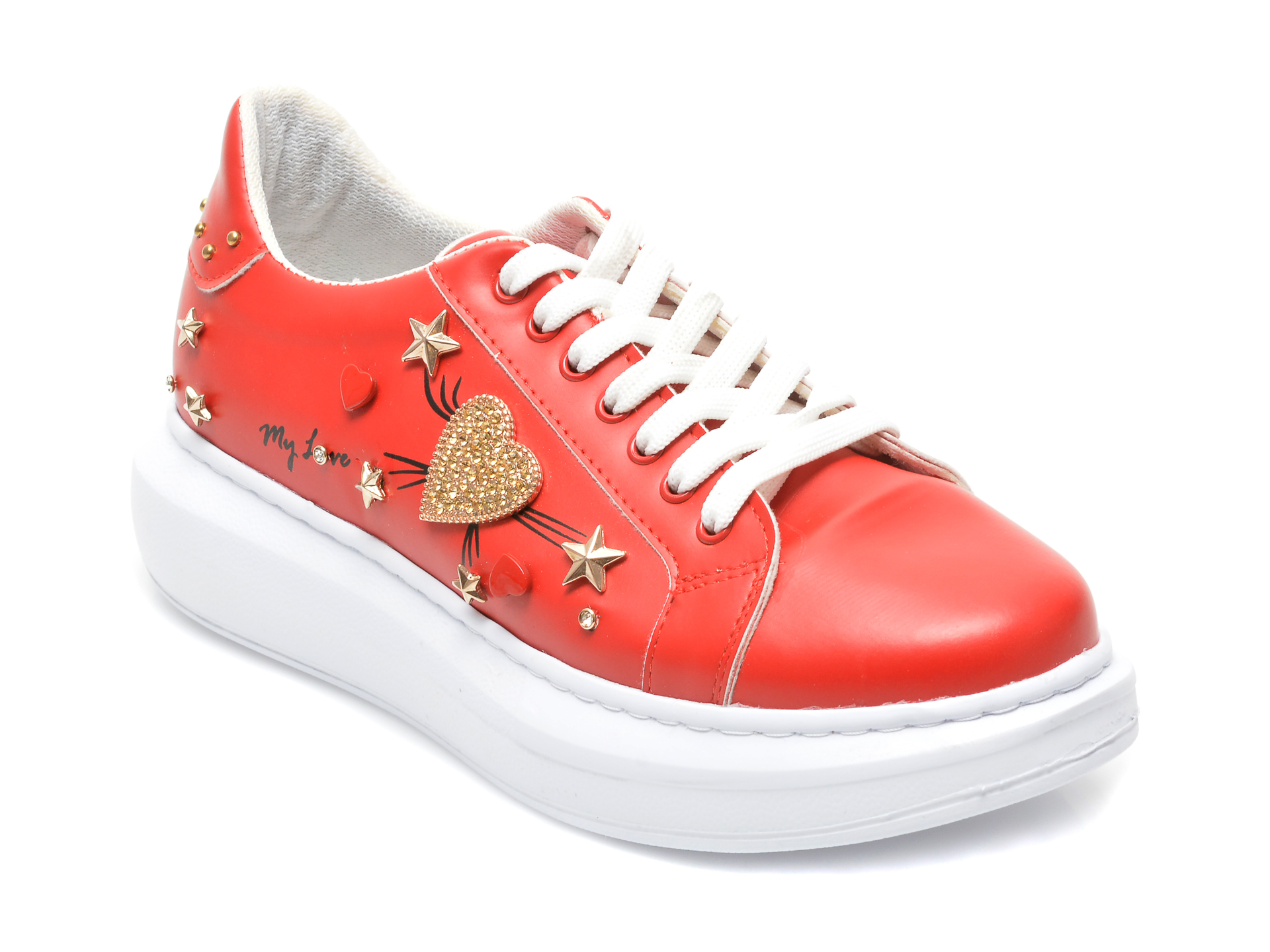 Pantofi sport GRYXX rosii, OLDA, din piele ecologica