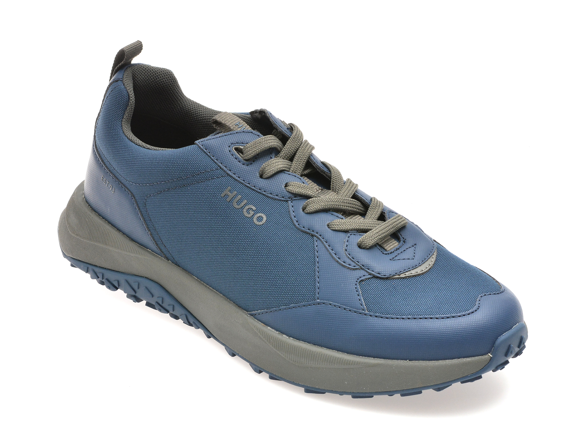 Pantofi sport HUGO bleumarin, 3874, din material textil si piele ecologica