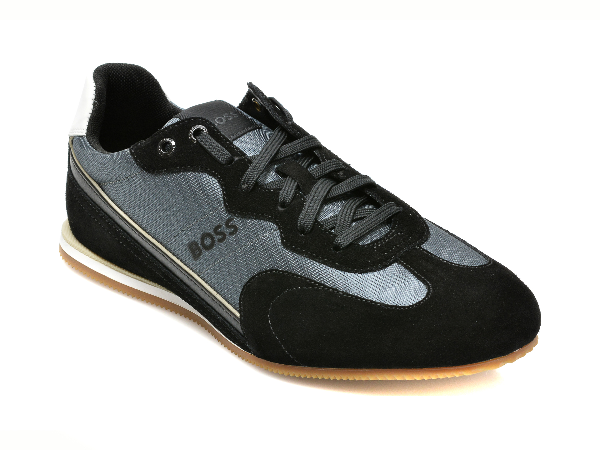 Pantofi sport HUGO BOSS negri, 4551, din material textil si piele ecologica Hugo Boss