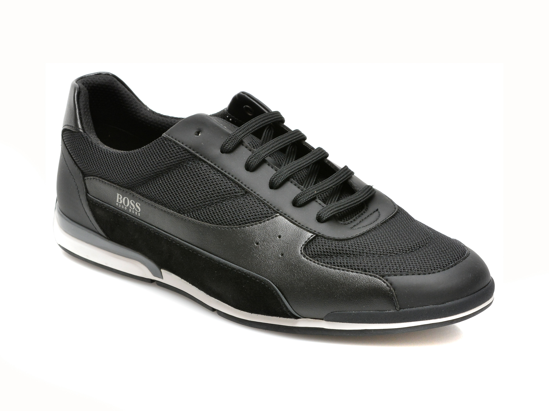 Pantofi sport HUGO BOSS negri, 9307, din material textil si piele ecologica 2023 ❤️ Pret Super tezyo.ro imagine noua 2022