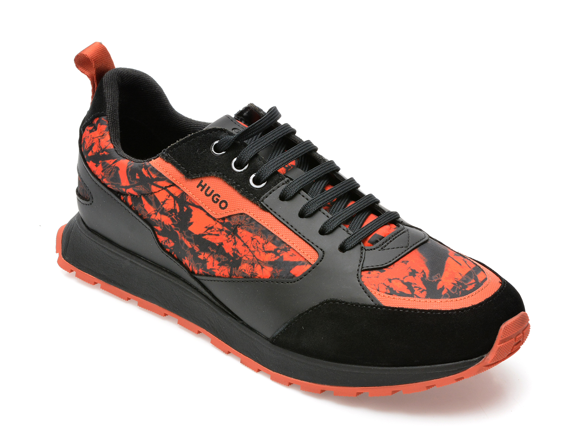 Pantofi sport HUGO BOSS portocalii, 318, din material textil si piele ecologica