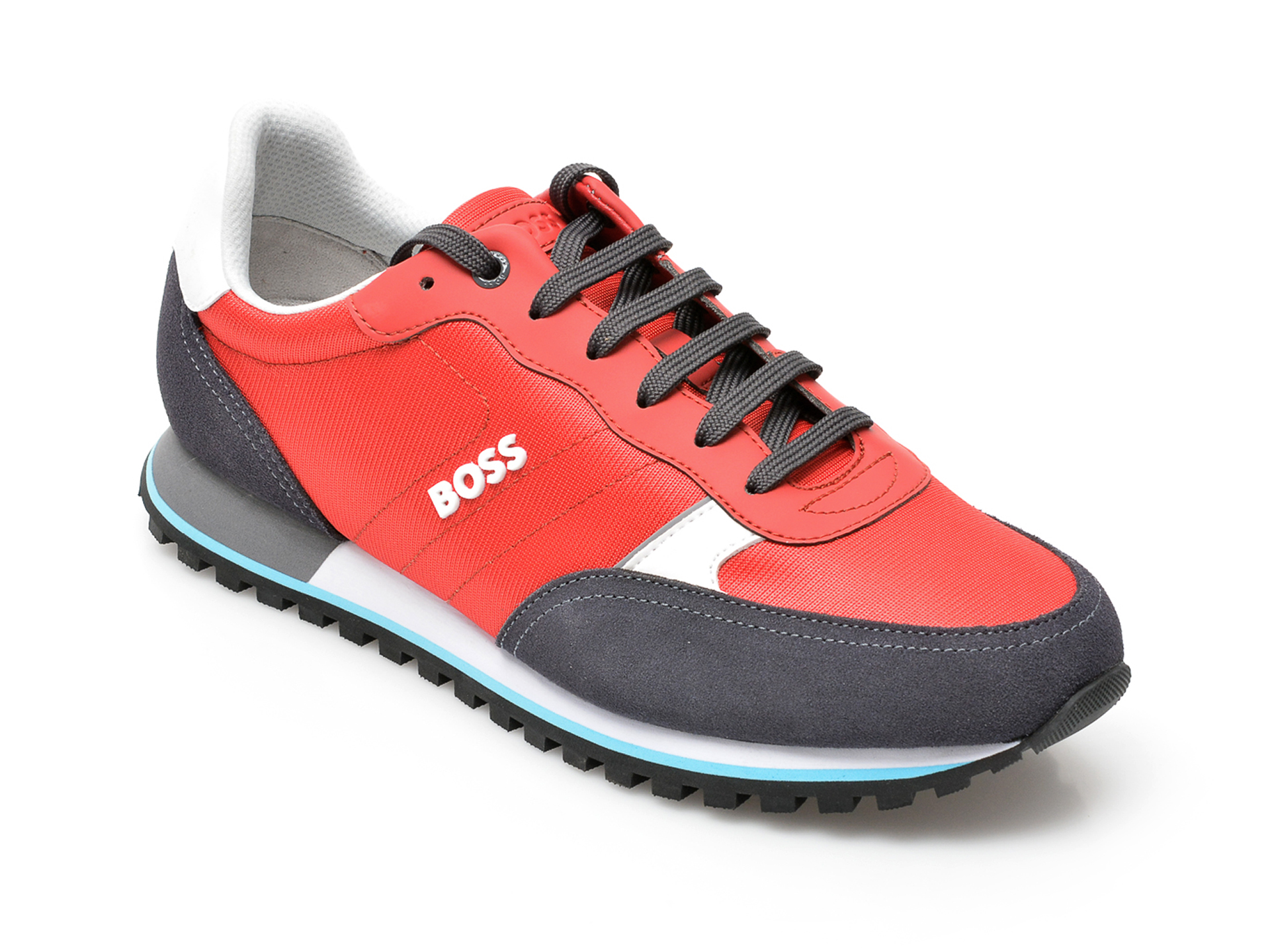 Pantofi sport HUGO BOSS rosii, 152, din material textil si piele intoarsa 2023 ❤️ Pret Super tezyo.ro imagine noua 2022