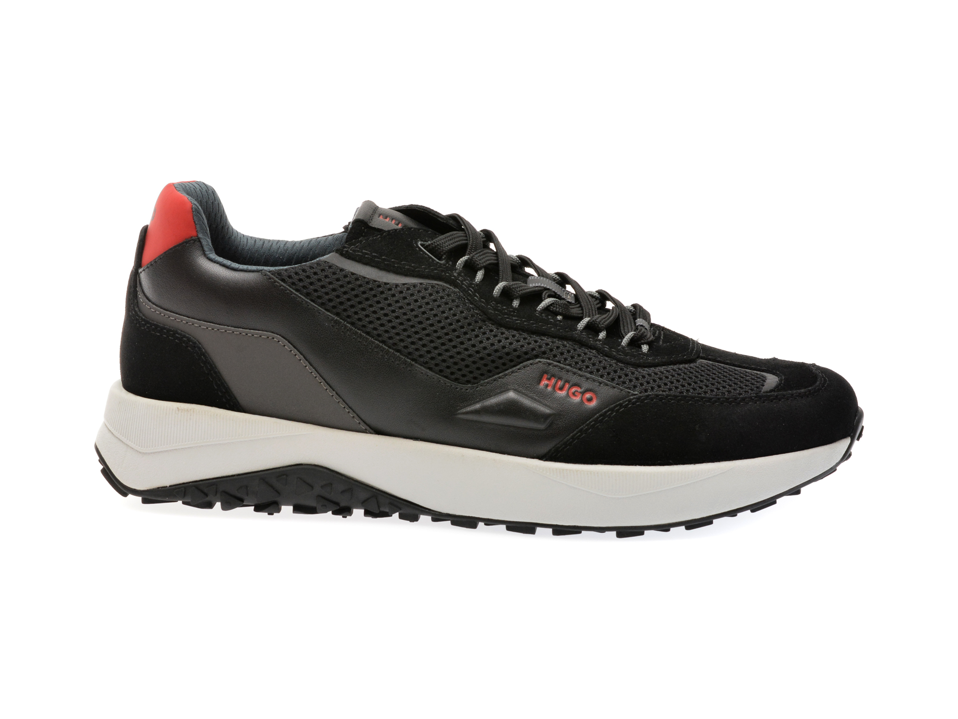 Pantofi sport HUGO negri, 7260, din material textil