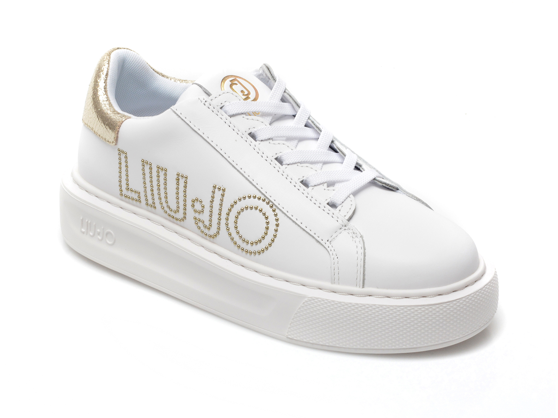 Pantofi sport LIU JO albi, KYLIE05, din piele naturala