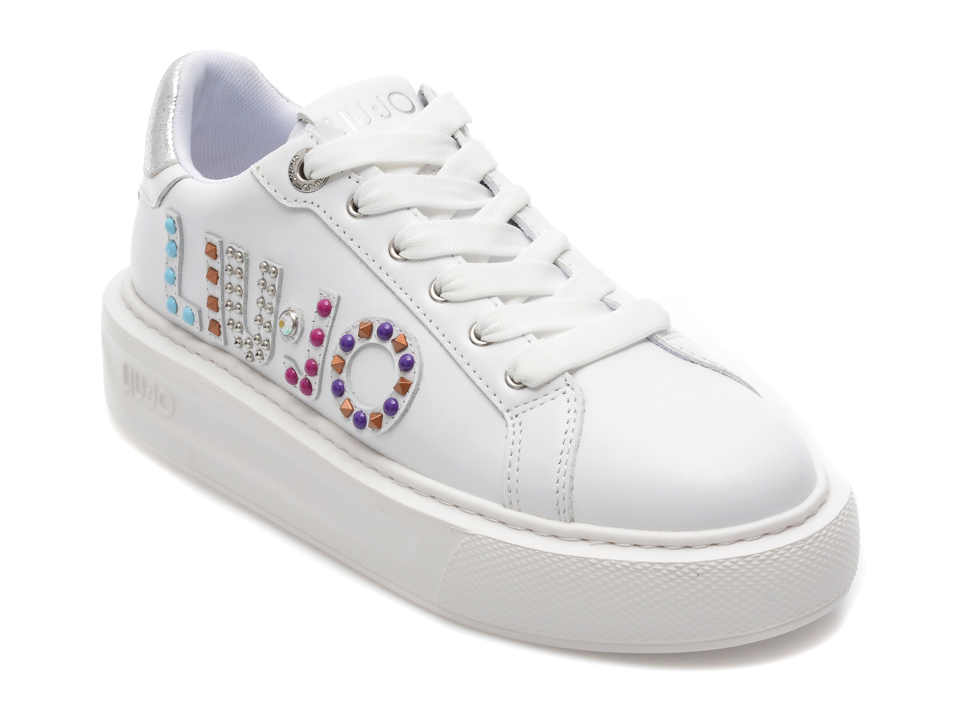 Pantofi sport LIU JO albi, KYLIE10, din piele ecologica /femei/pantofi imagine noua
