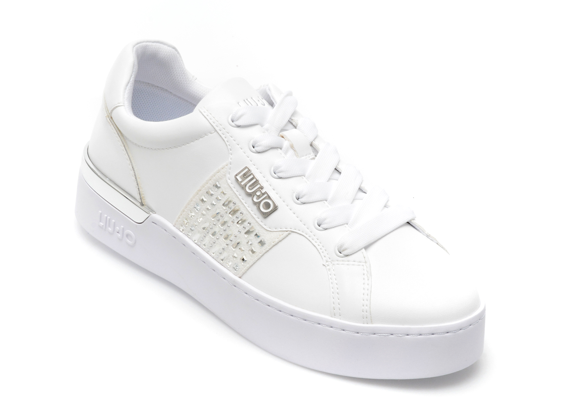 Pantofi sport LIU JO albi, SILV85, din piele ecologica