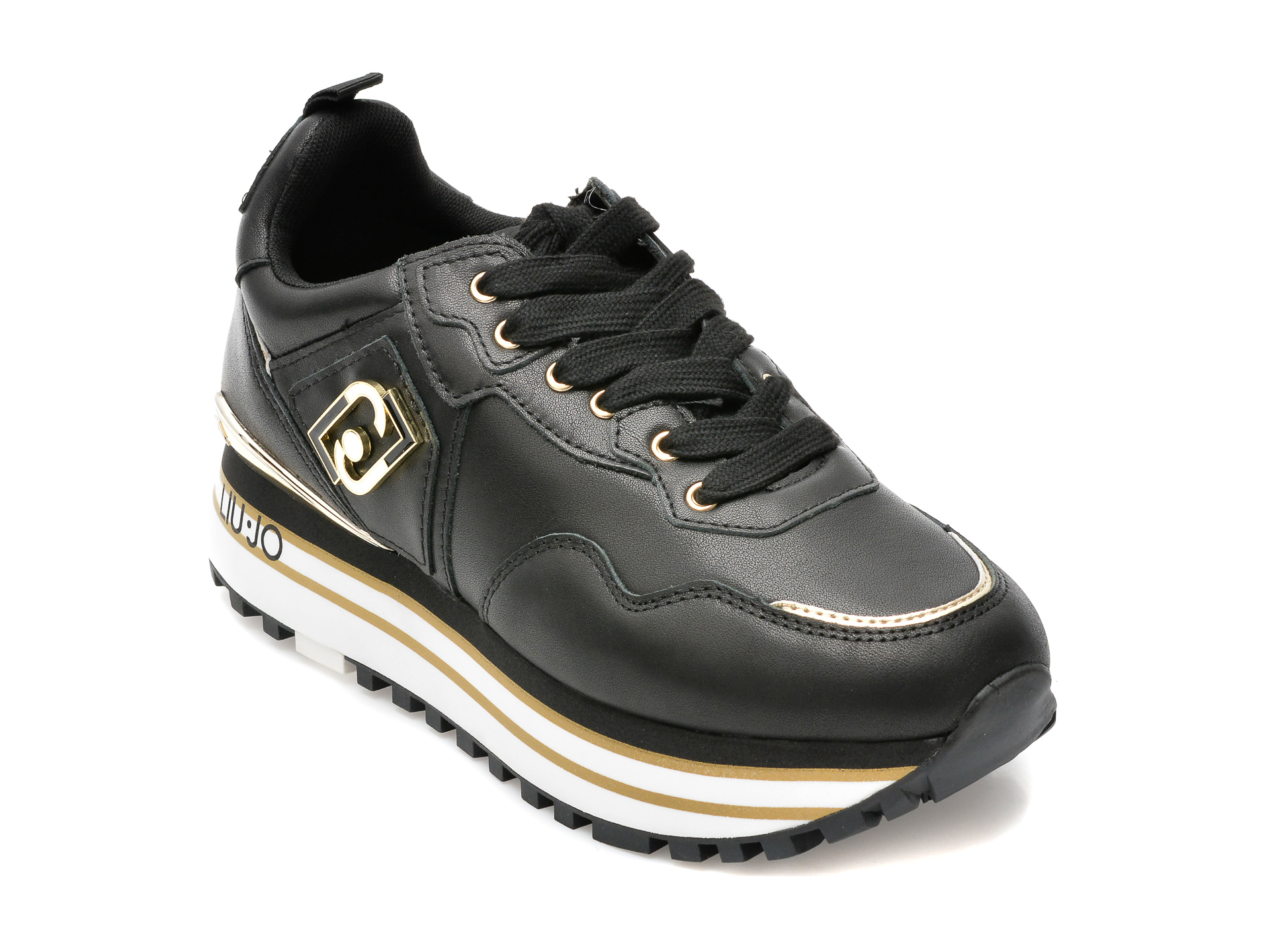 Pantofi sport LIU JO negri, MAXWO01, din piele naturala /femei/pantofi imagine noua