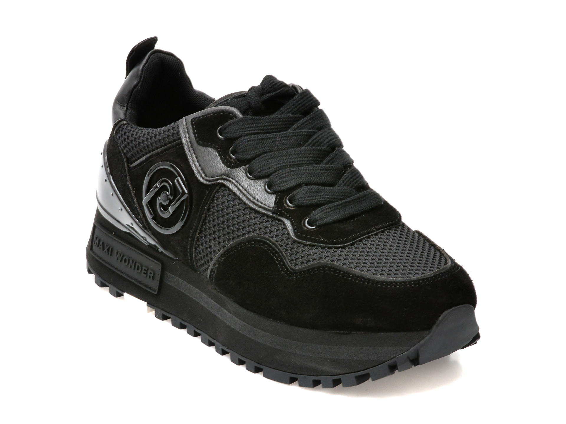 Pantofi sport LIU JO negri, MAXWO52, din material textil si piele naturala /femei/pantofi imagine noua