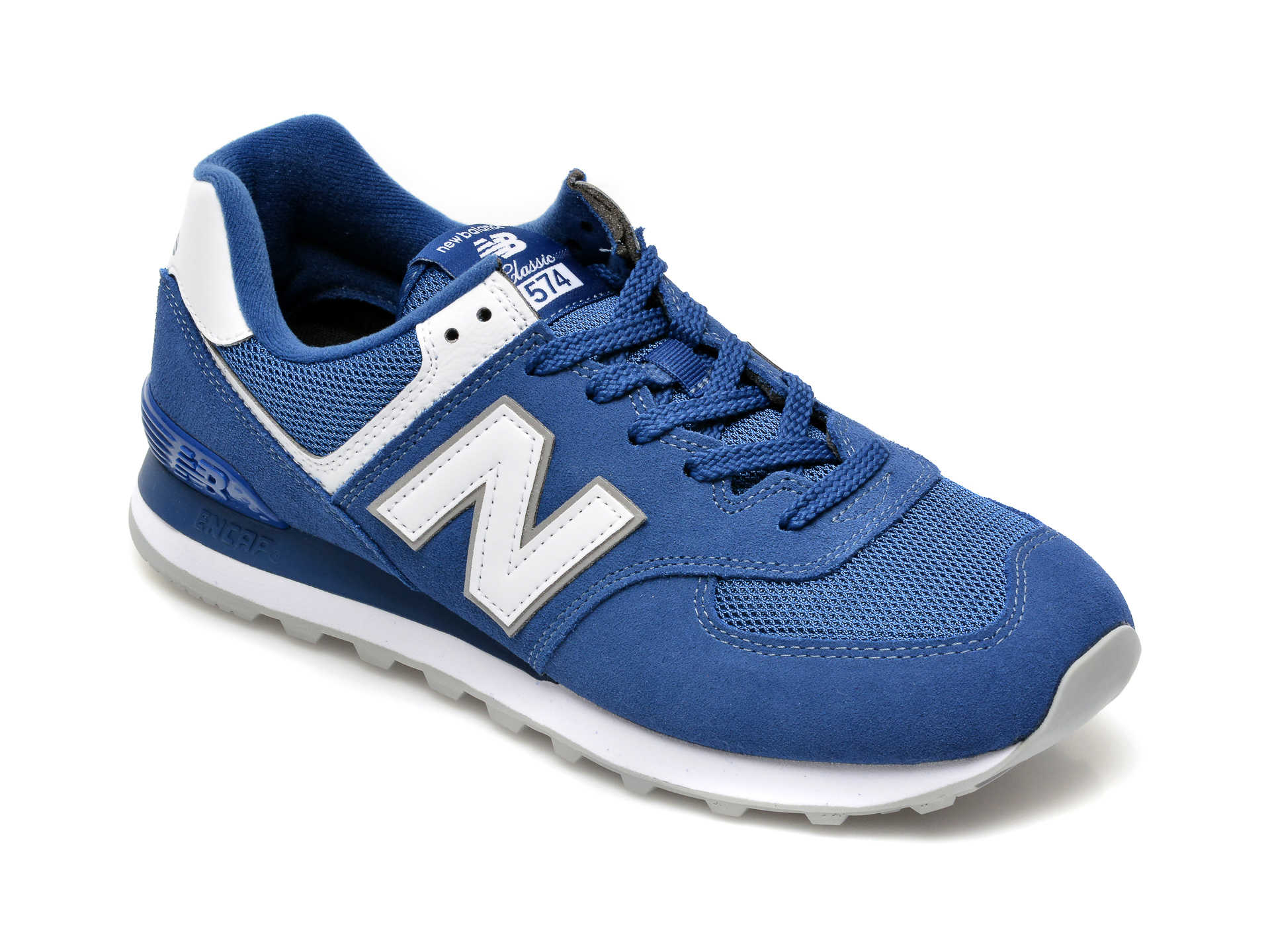 Pantofi sport NEW BALANCE albastri, ML574, din material textil si piele intoarsa