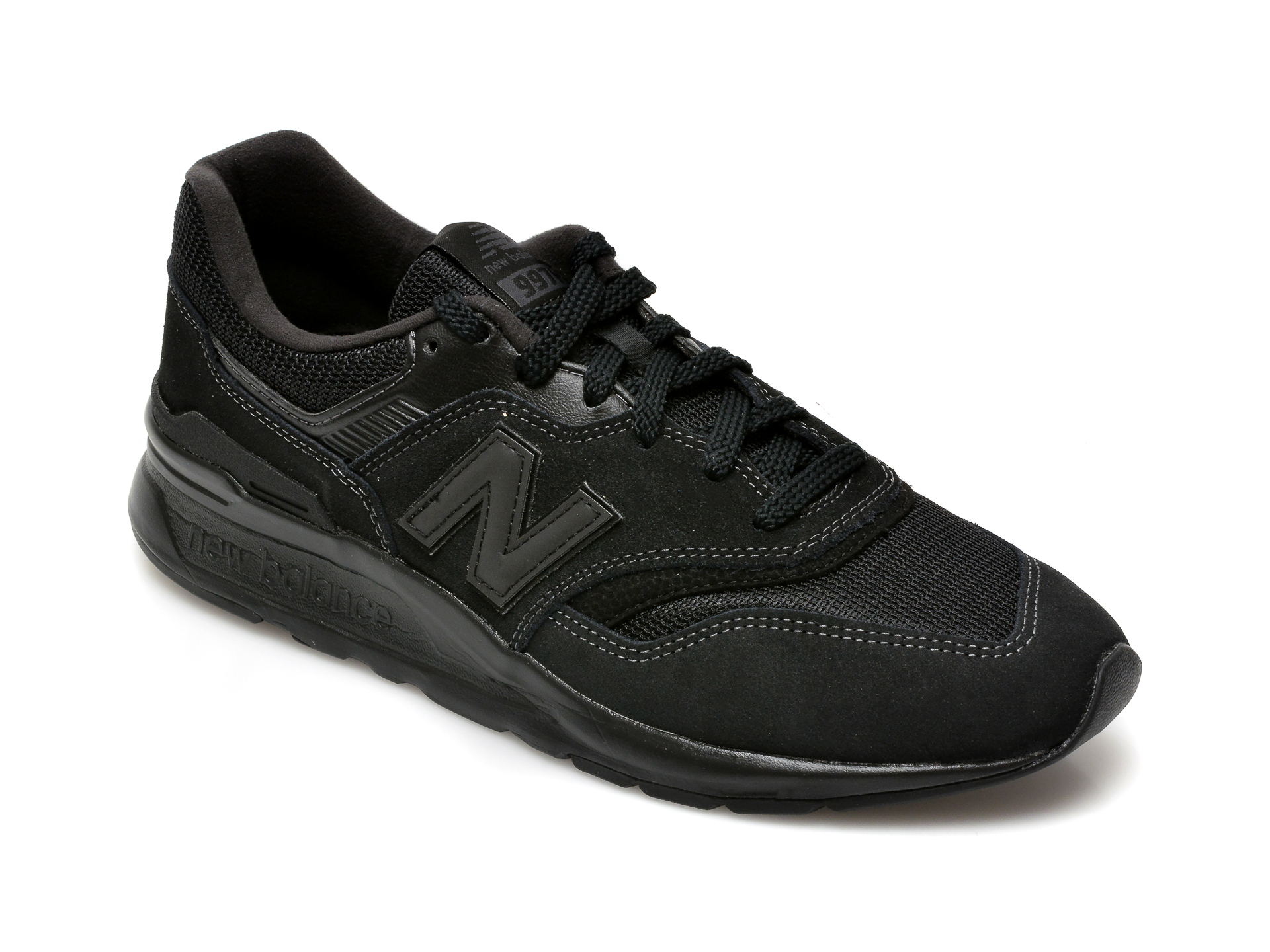 Pantofi sport NEW BALANCE negri, CM997, din material textil si piele intoarsa