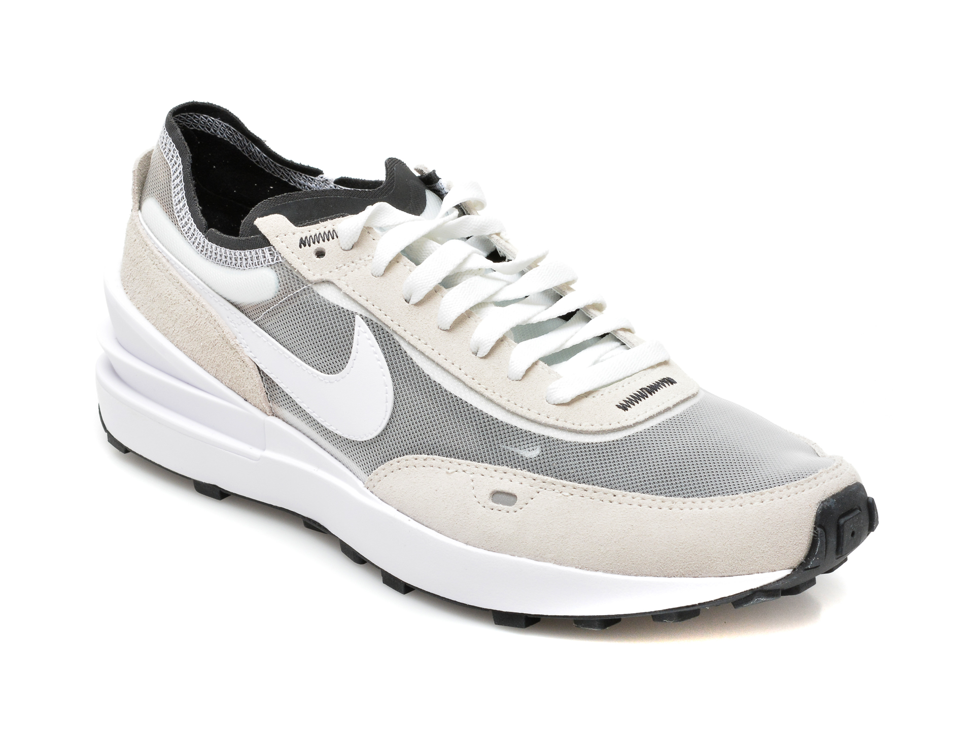 Pantofi sport NIKE albi, WAFFLE ONE, din material textil